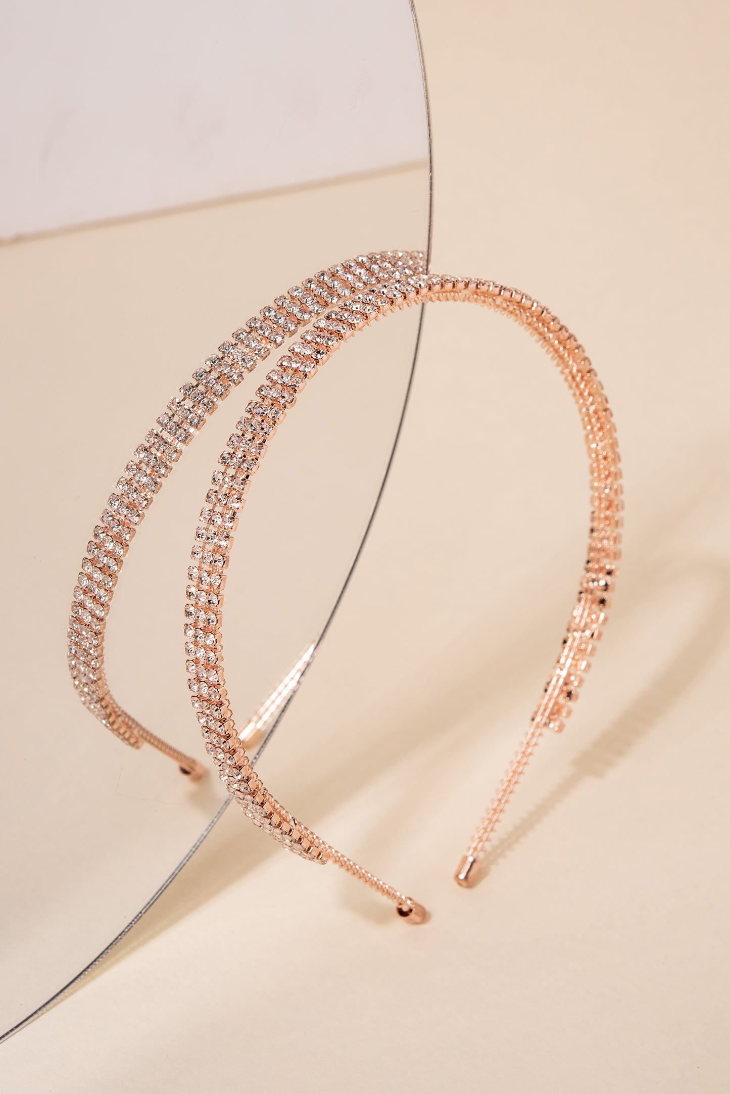 Elizelle 3-Line Rhinestone Headband