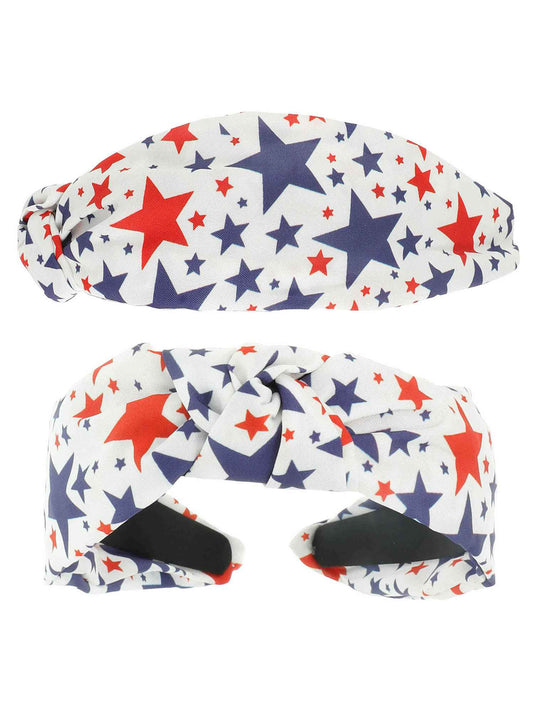 Juliette Patriotic 4th of July Design Graphic Print Top Headband | Big Stars