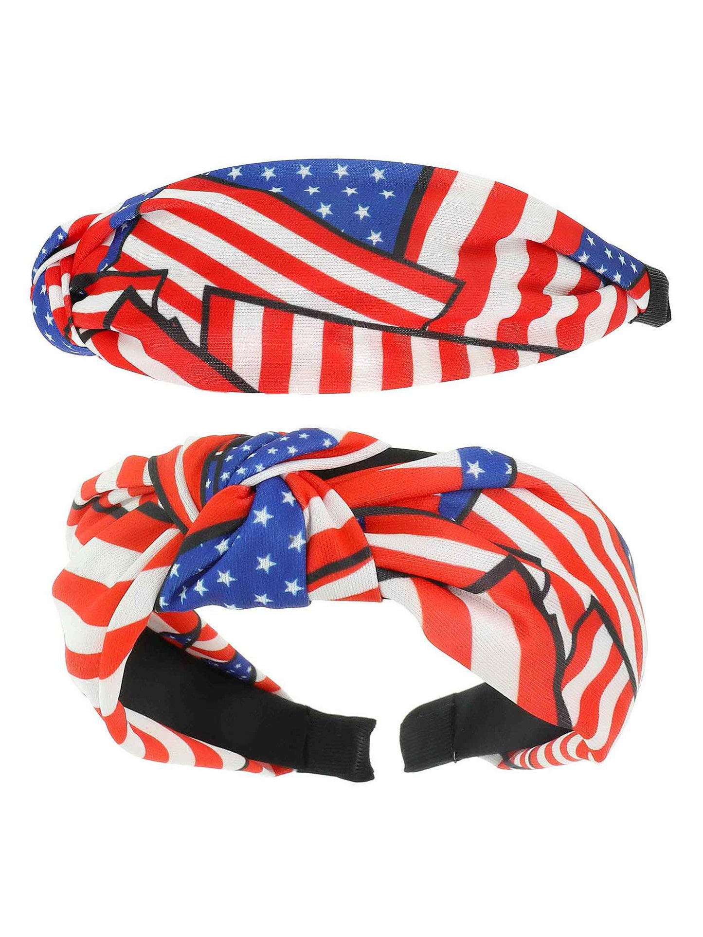 Eden Patriotic American Flag Theme Top Knotted Headband