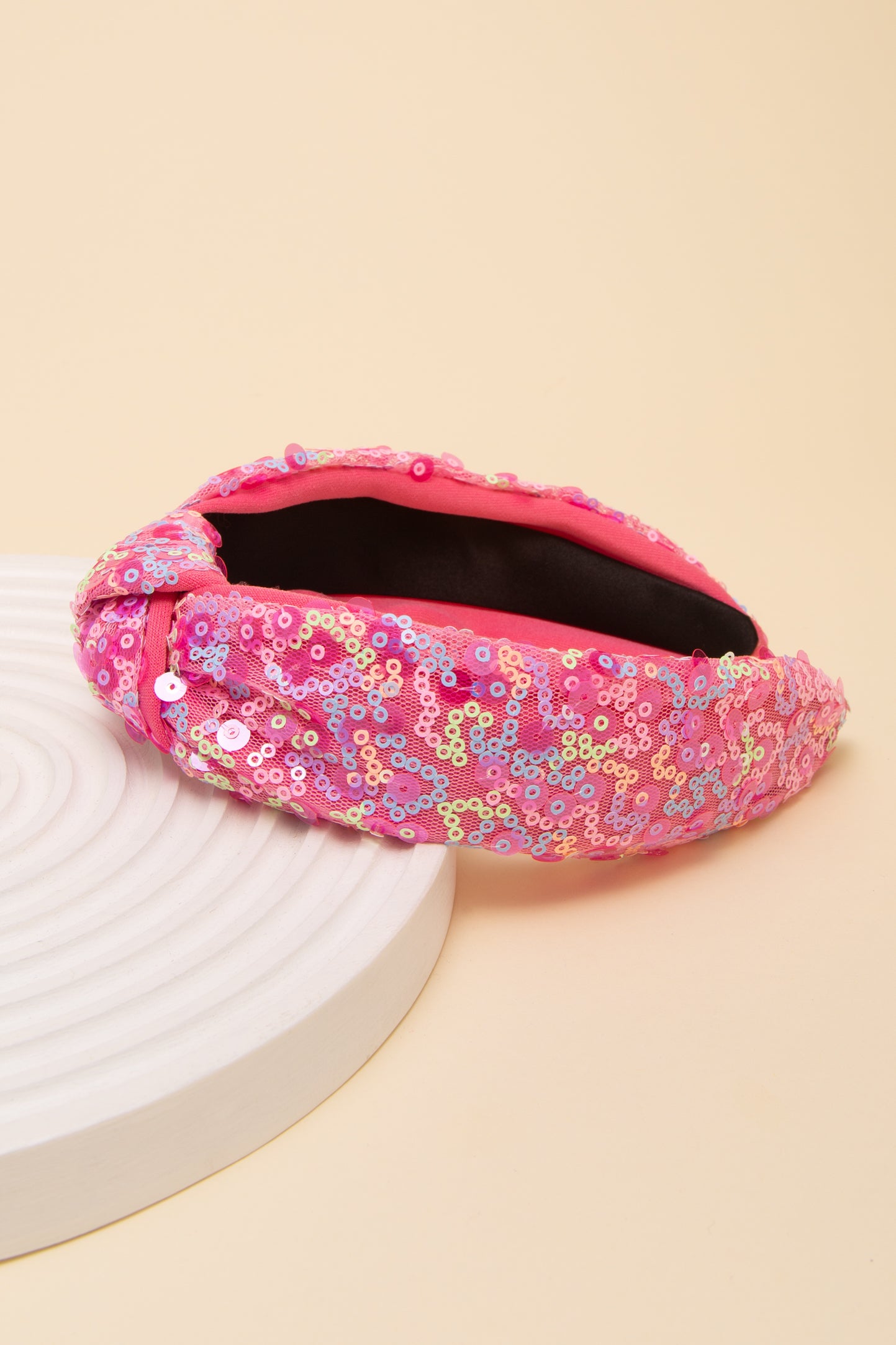 Eleanor Pastels Sequins Top Knot headband