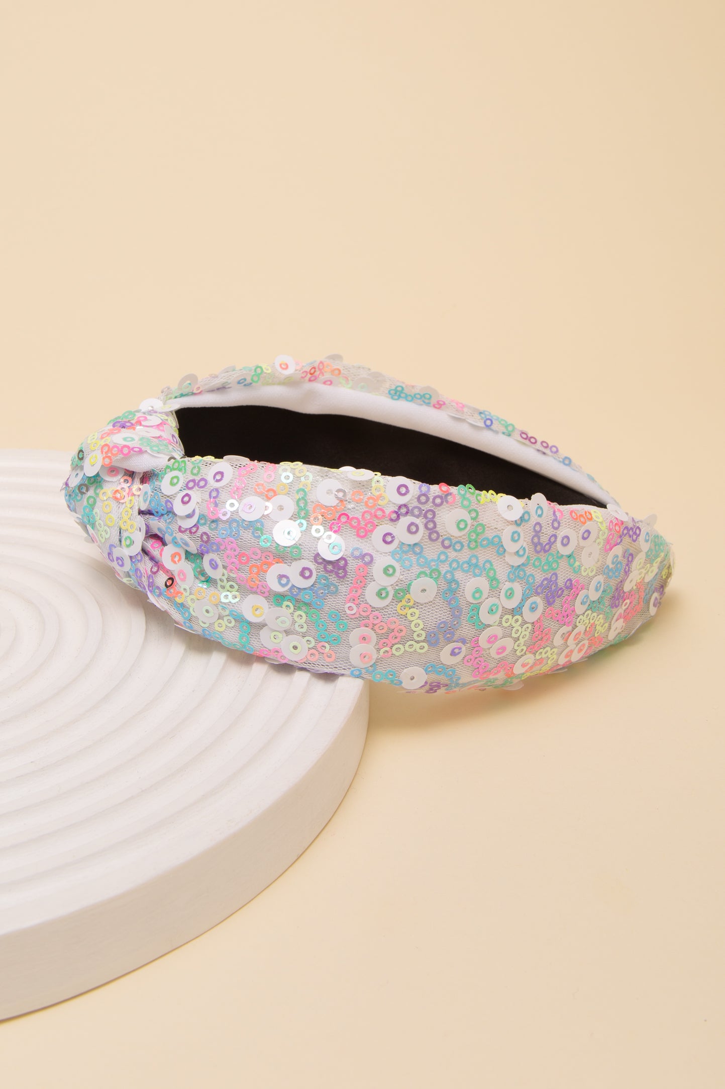 Eleanor Pastels Sequins Top Knot headband