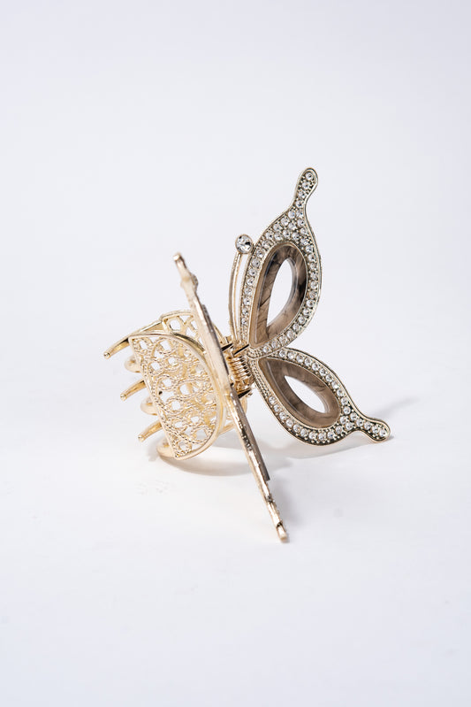 Abigail Rhinestone Butterfly Metal Hair Claw Clip