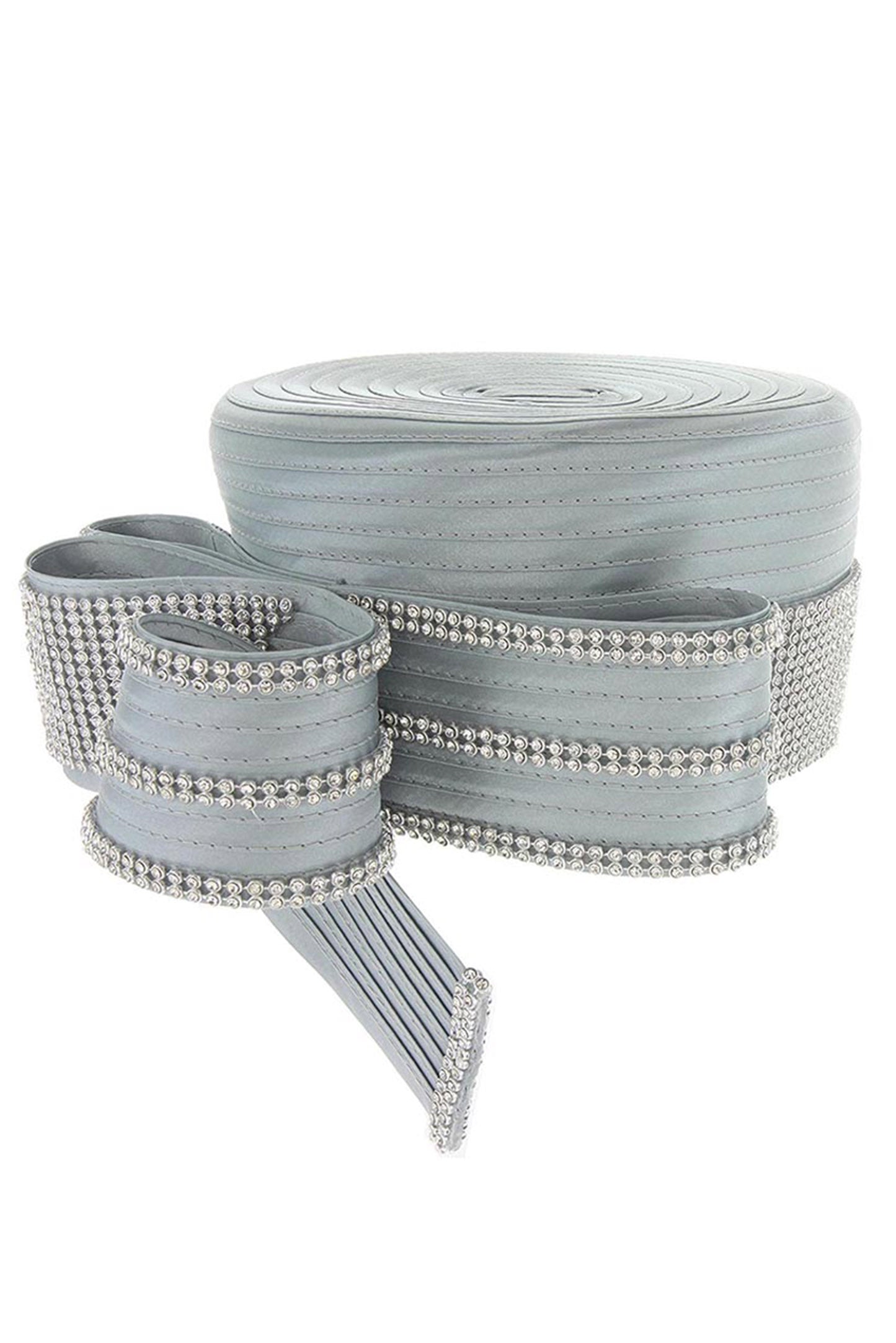 Lucy Large Bow Pill Box Braid Hat | Silver