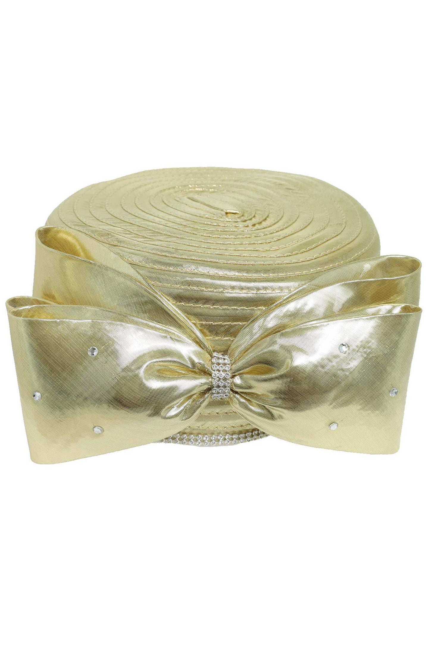 Kimberly Ribbon Metallic Dressy Pill Box Braid Hat | Gold