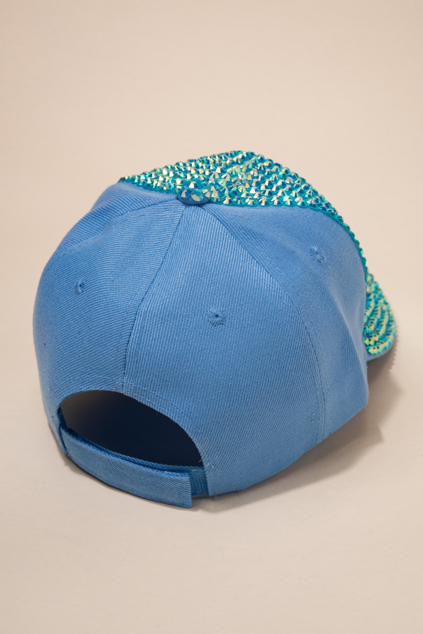 Front Bejeweled Rhinestone Cap