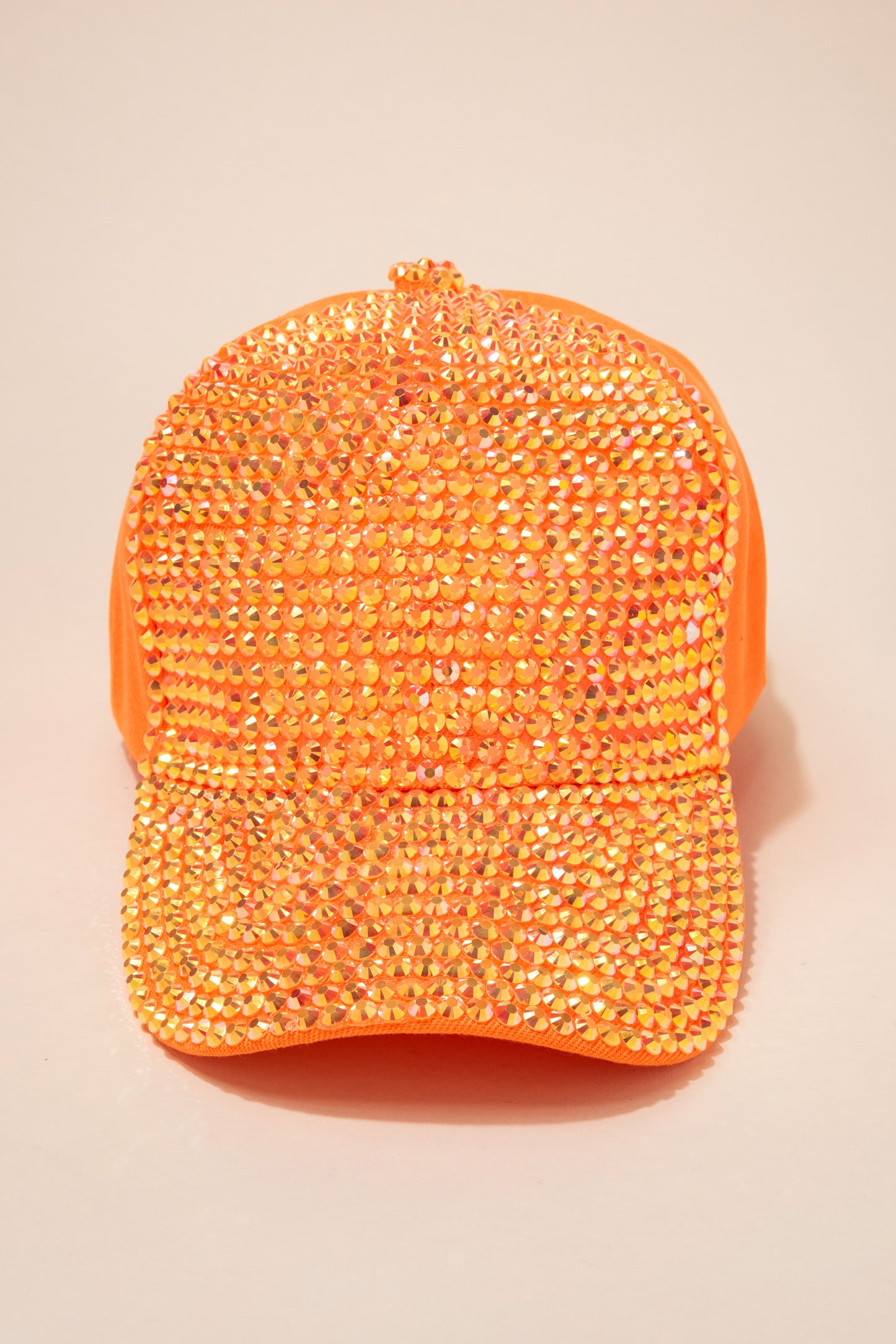 Front Bejeweled Rhinestone Cap