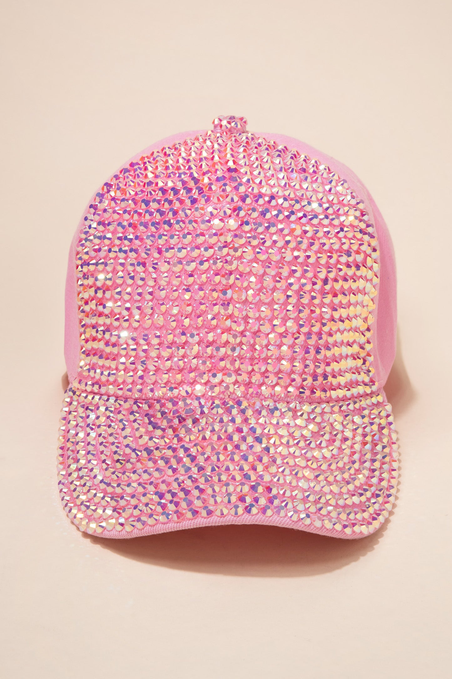 Front Bejeweled Rhinestone Cap