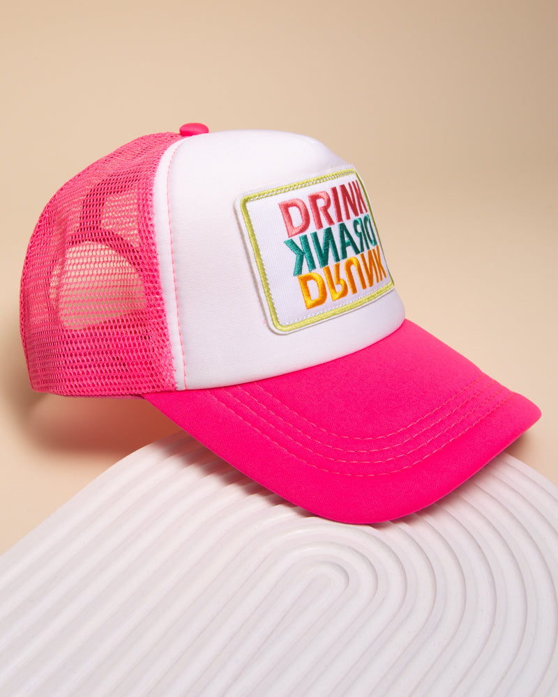 Marly Drink Drank Drunk Mesh Backing Trucker Hat