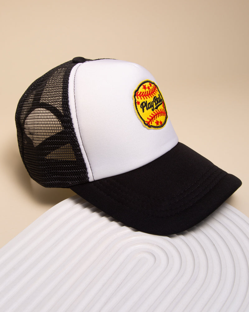 Samantha Gameday "Play Ball" Two-Tone Trucker Hat