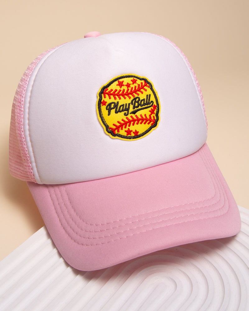 Samantha Gameday "Play Ball" Two-Tone Trucker Hat