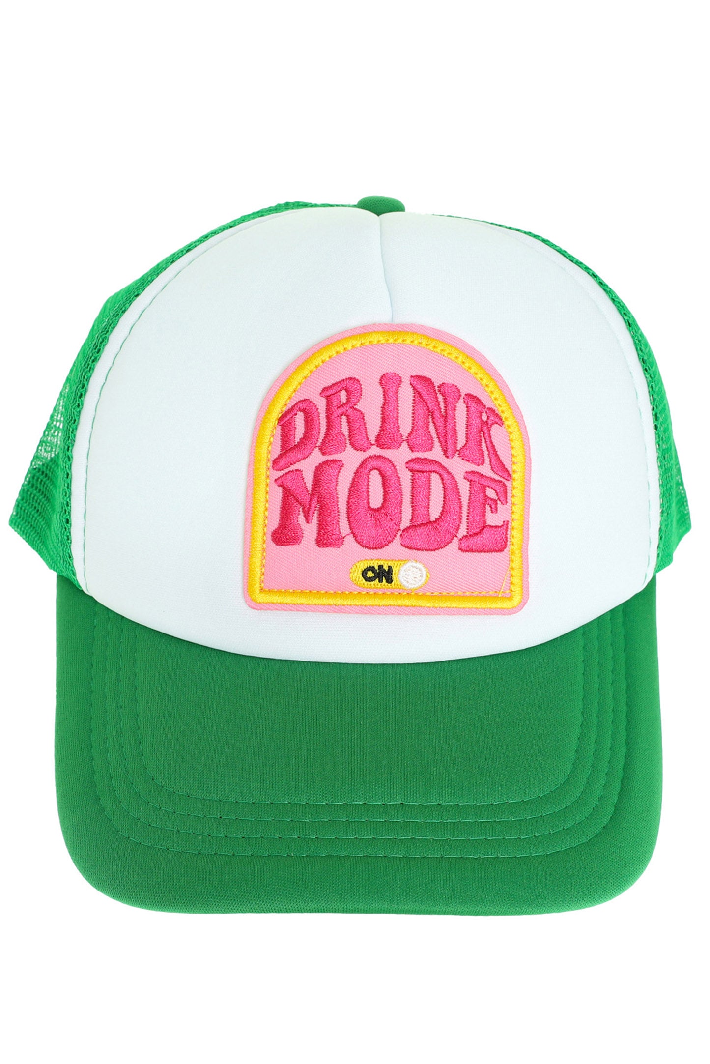Megan Drink Mode Mesh Backing Trucker Cap | Green