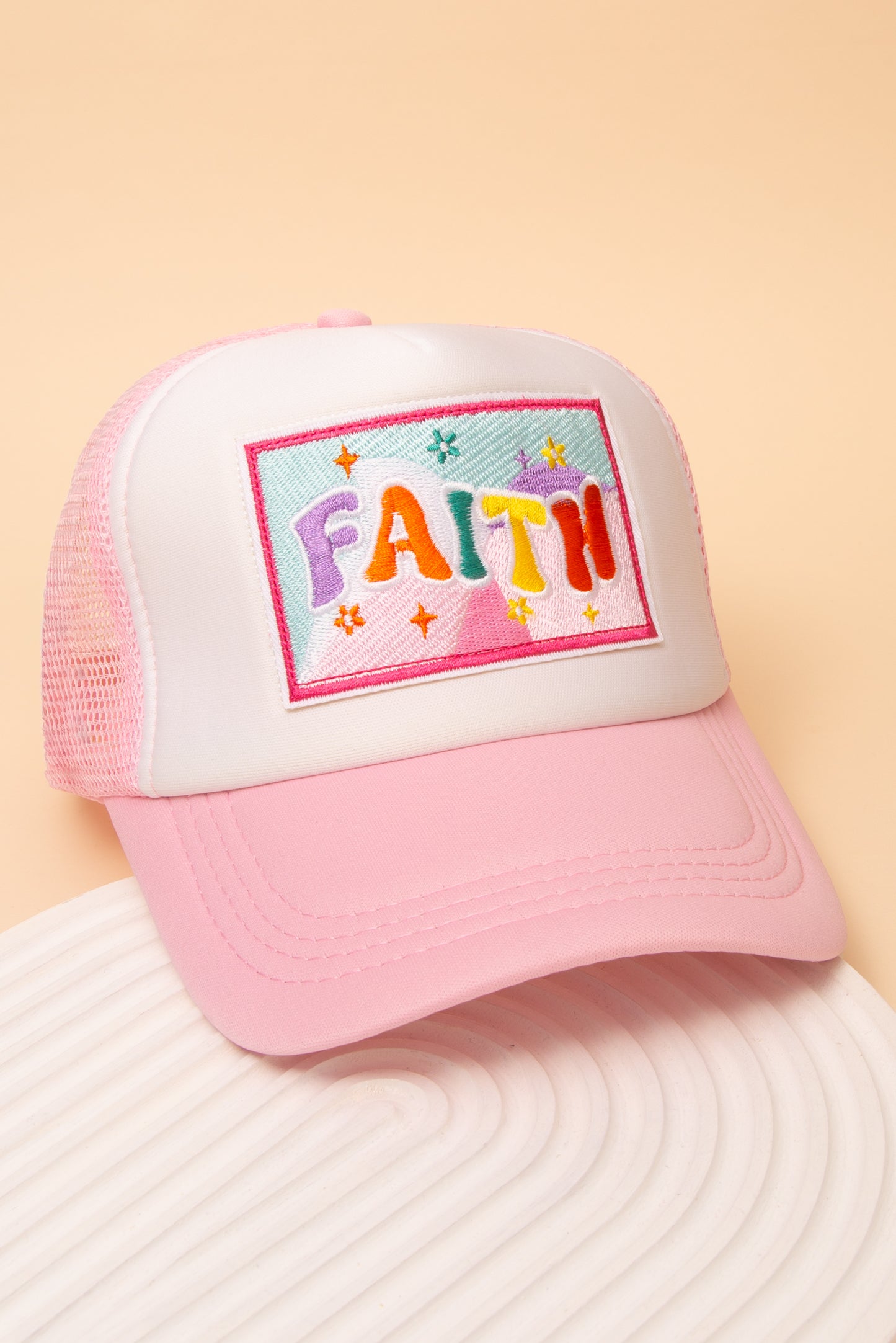 Hannah Faith Mesh Backing Baseball Cap | Pink