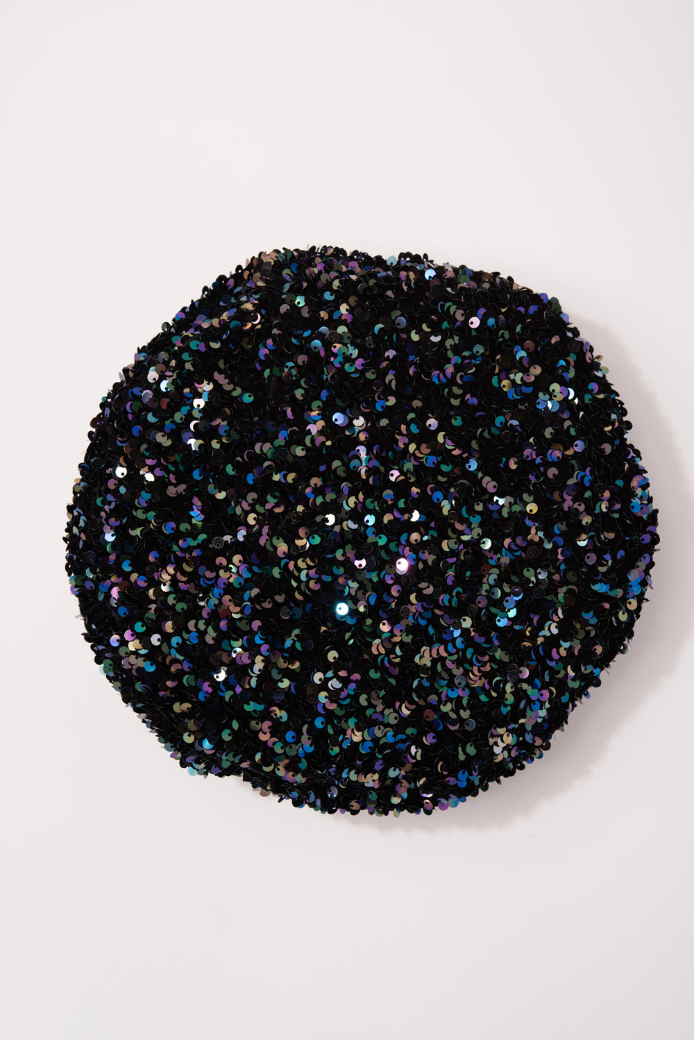 Jade Sparkly Sequin Beret Cap | Navy