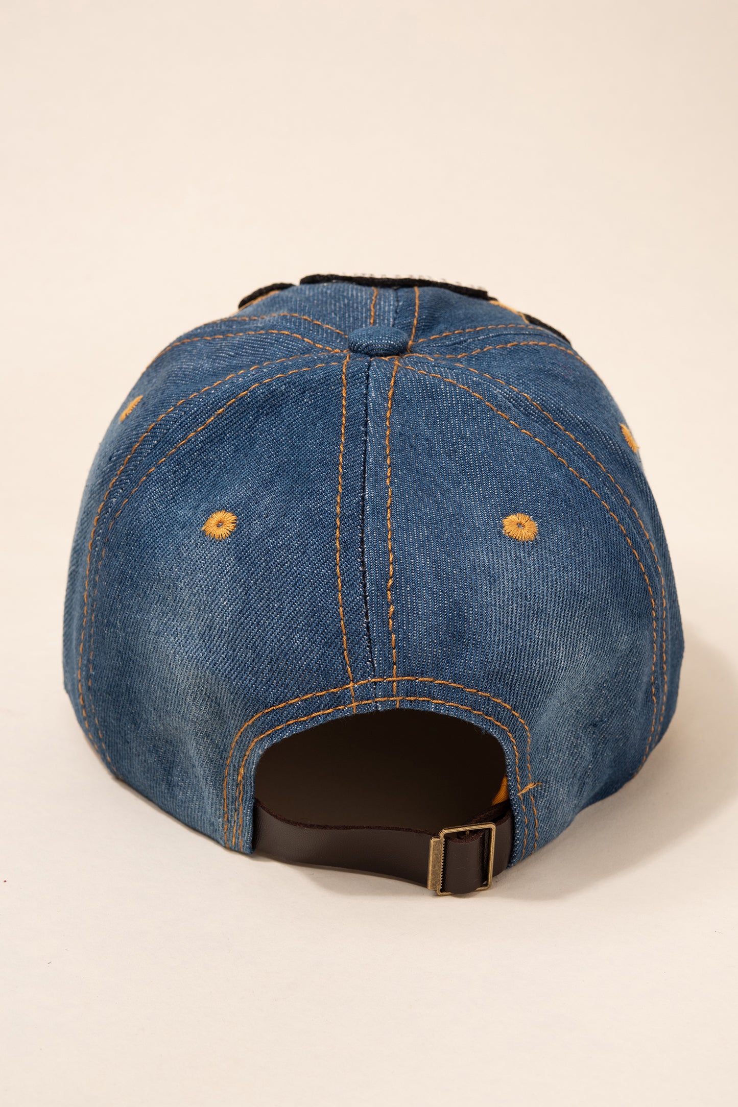 Large Paw Dog Mom Cap with 3 Line Jewels
