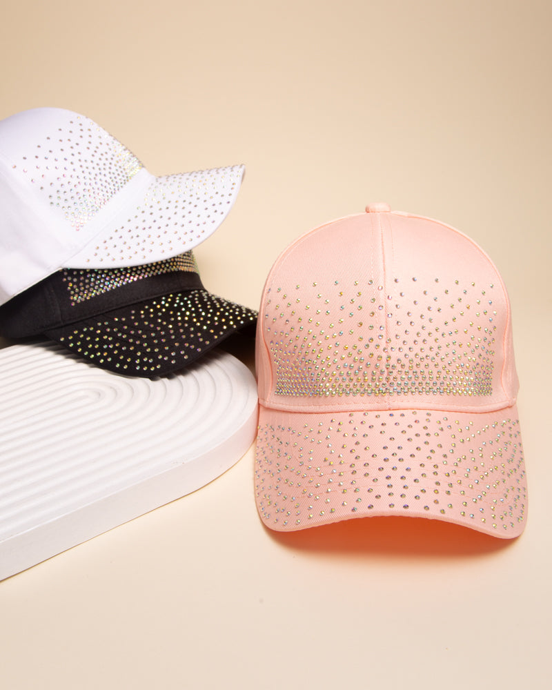 Eve Rhinestone Embellished Adjustable Fit Baseball Cap