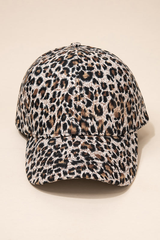 Classic Leopard Casual Cap | Grey