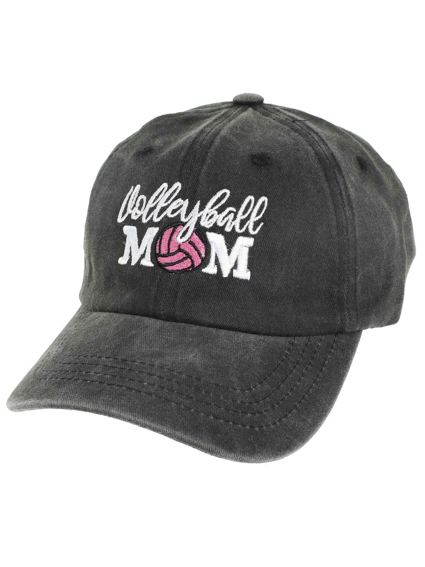 Hannah "Volleyball Mom" Embroidered Relaxed Denim Fit Baseball Cap