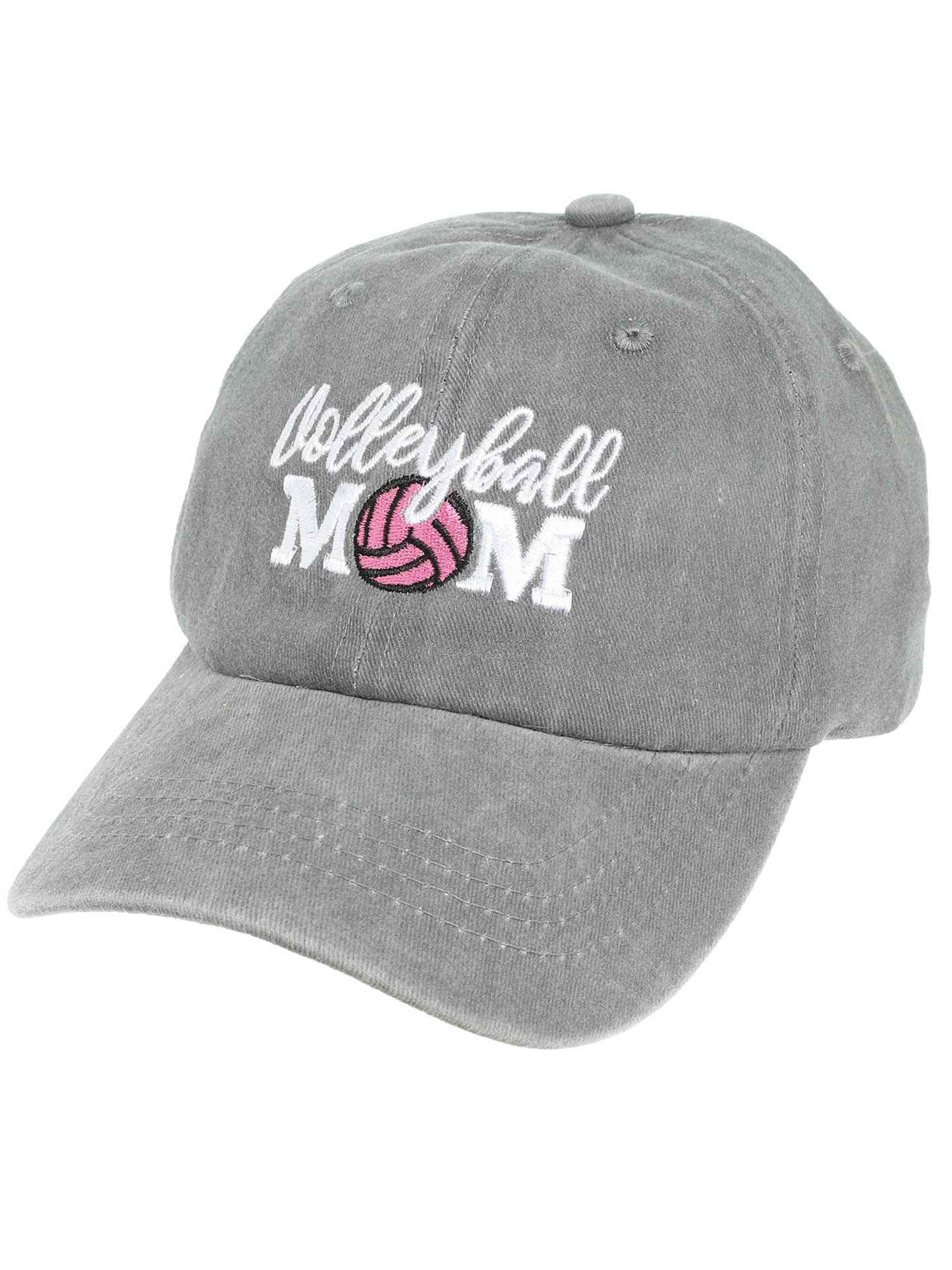 Hannah "Volleyball Mom" Embroidered Relaxed Denim Fit Baseball Cap