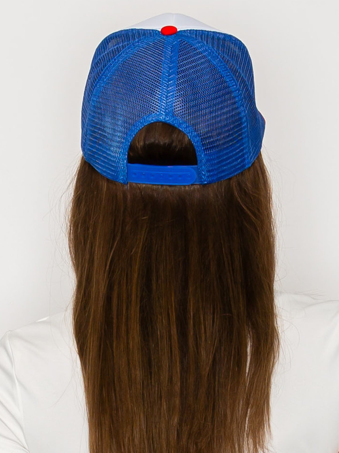 Juliette Bow Knotted Cherries Graphic Print Fitted Trucker Hat