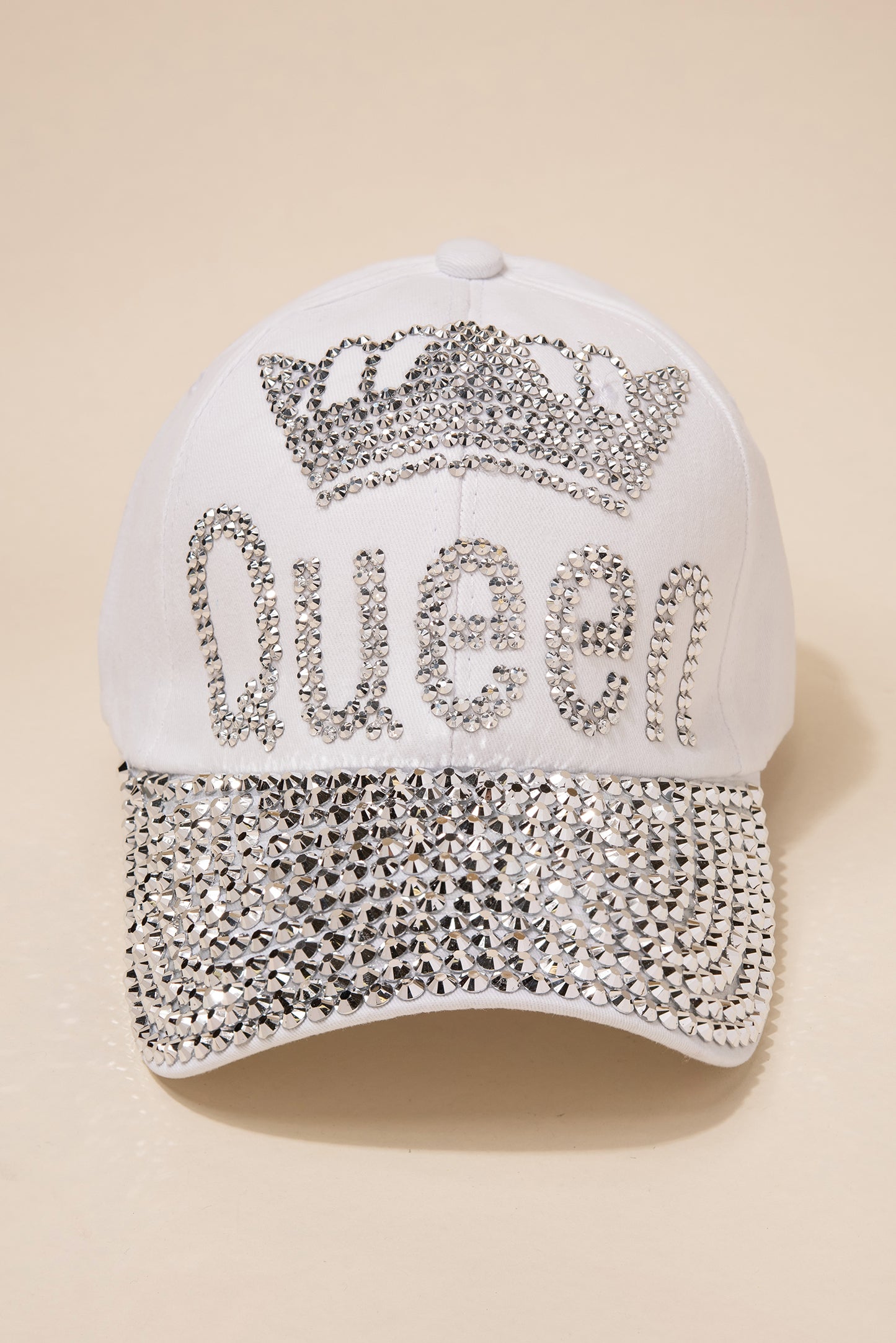 Queen Rhinestone Brim Cap