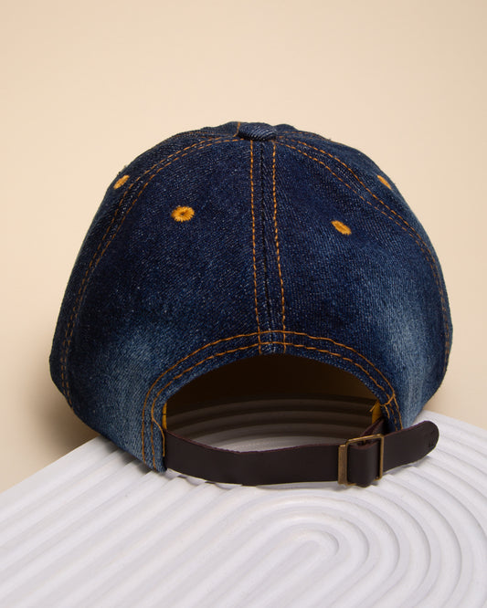 Sharon Football Mom Jeweled Cap | Dark Blue