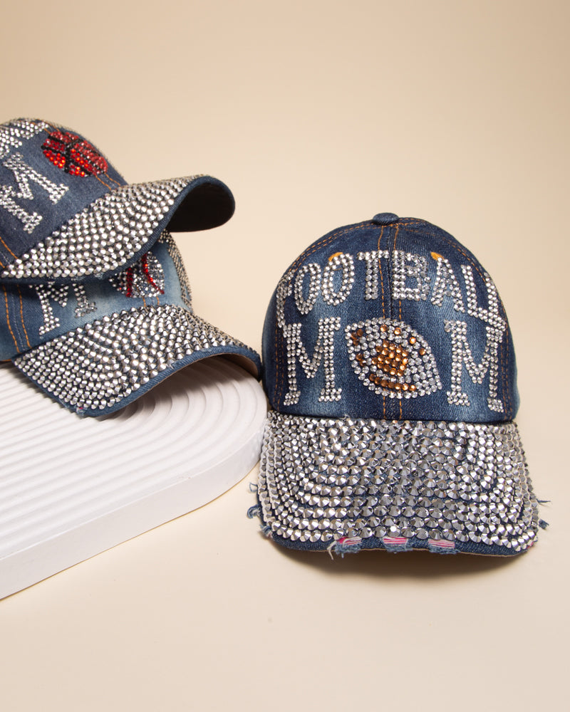 Sharon Football Mom Jeweled Cap