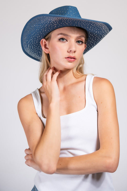 Camila Fashion Rhinestone Jeweled Cowboy Hat