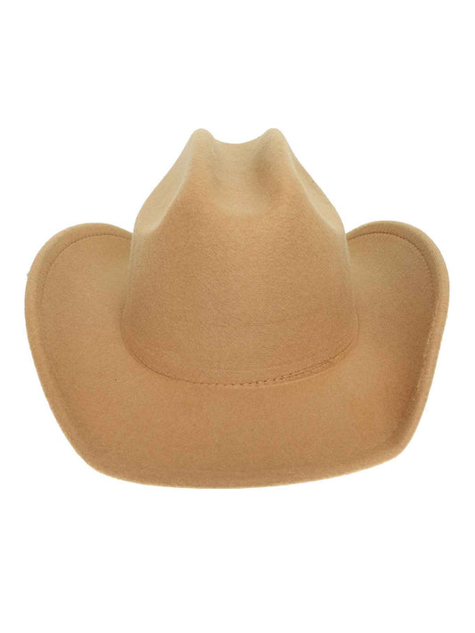 Leah Fashion Western Wide Brim Felt Cowboy Hat | Brown