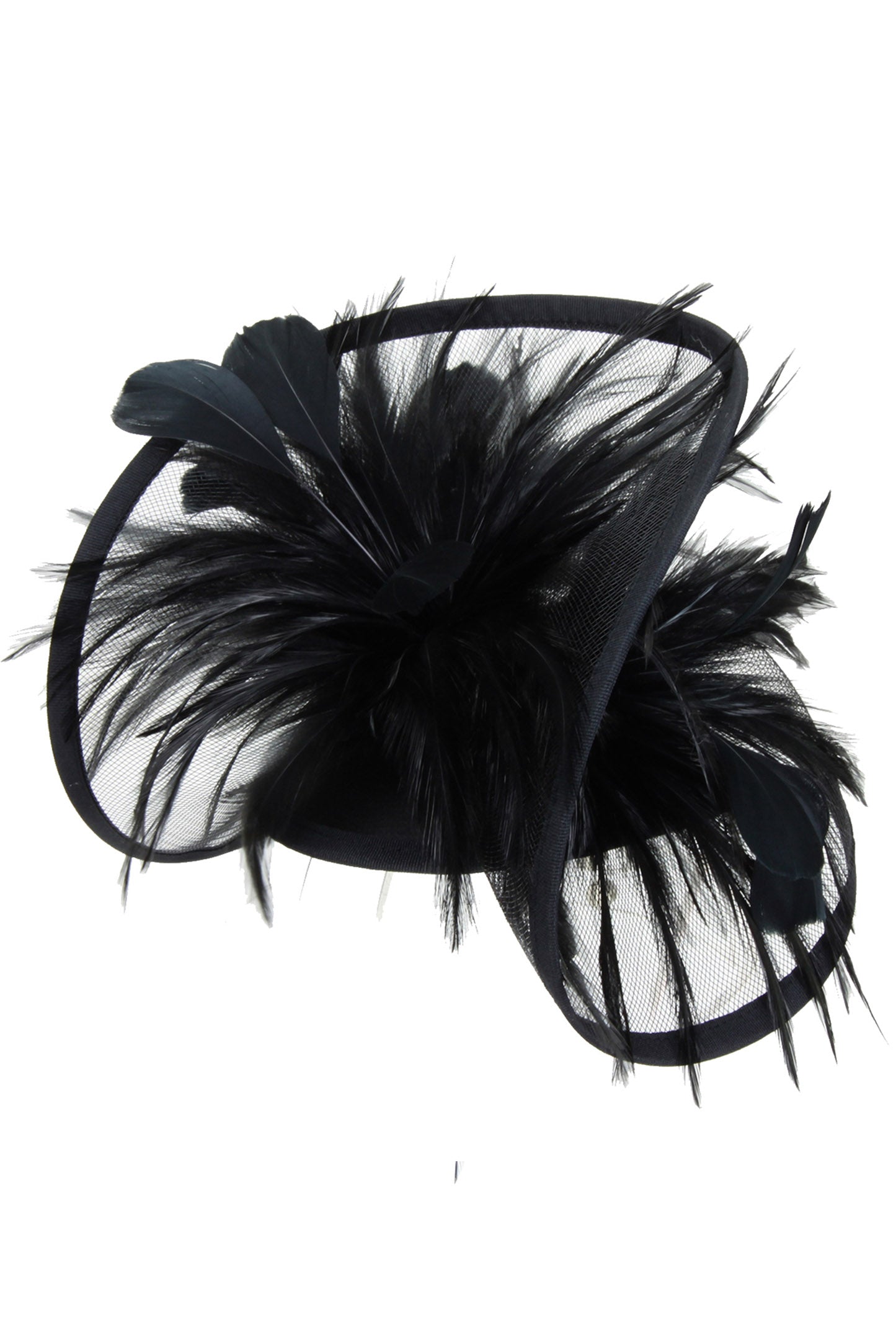 Sage Mesh Feather Clip & Headband | Black
