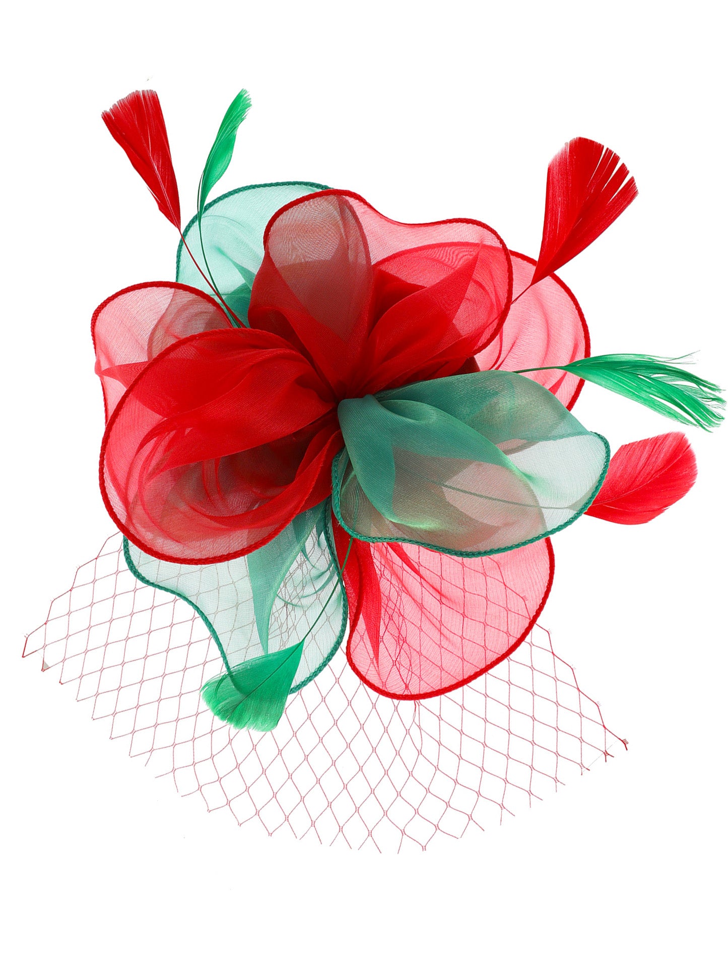 Lily Floral Tilt Mesh Feather Fascinator