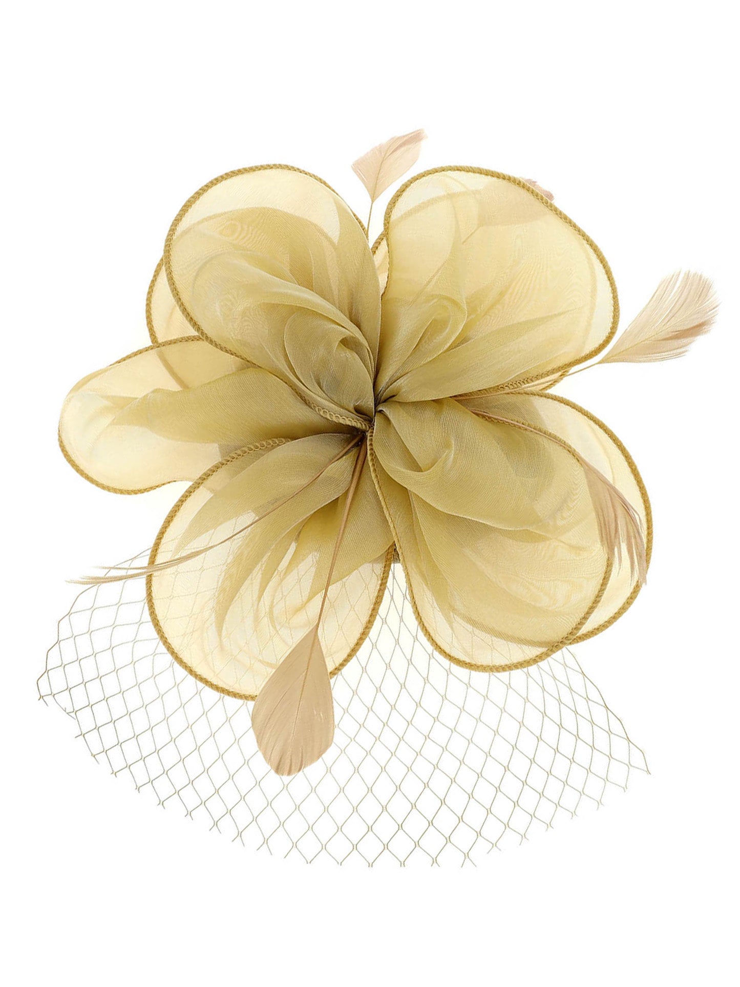 Lily Floral Tilt Mesh Feather Fascinator