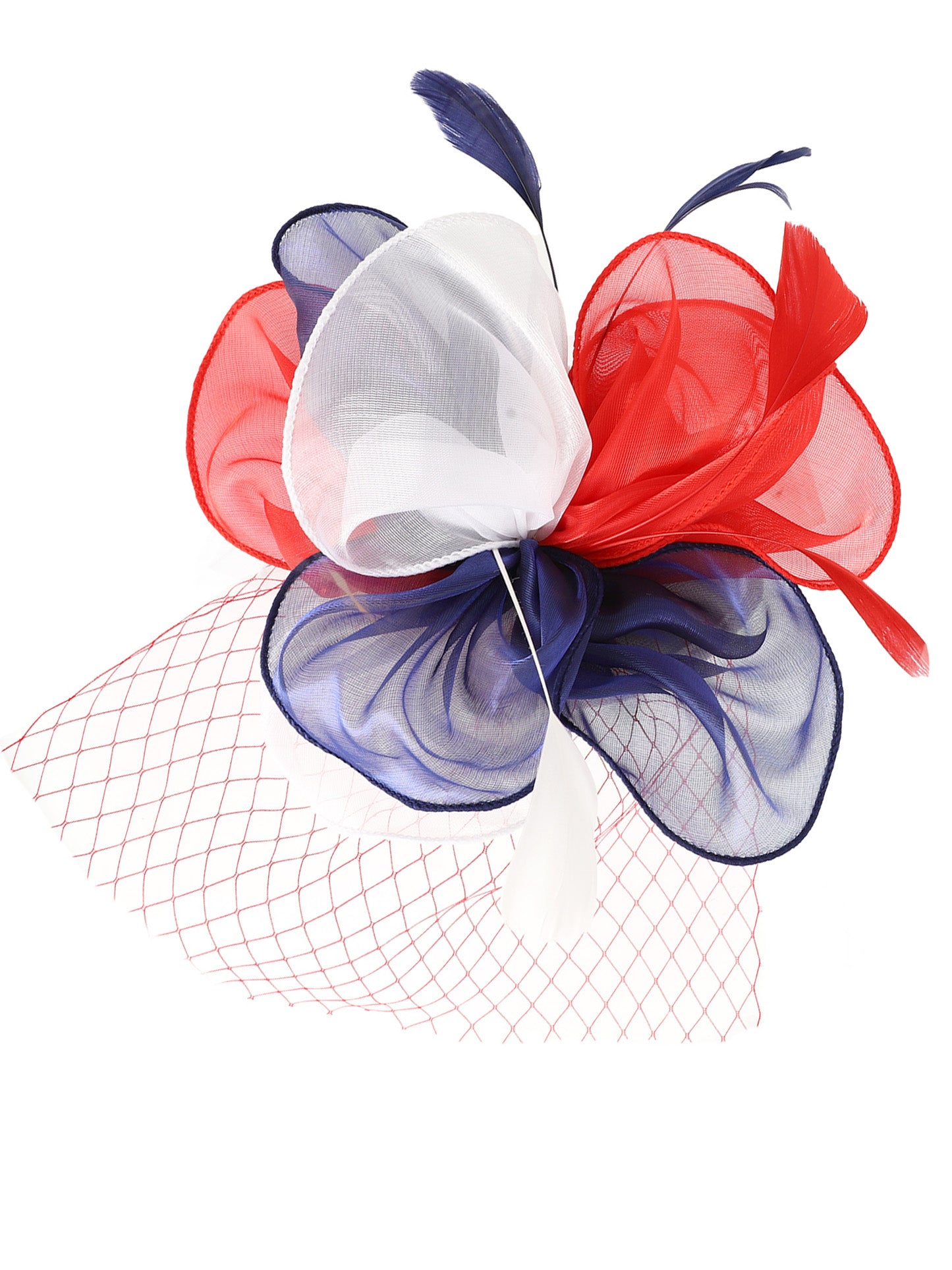 Lily Floral Tilt Mesh Feather Fascinator