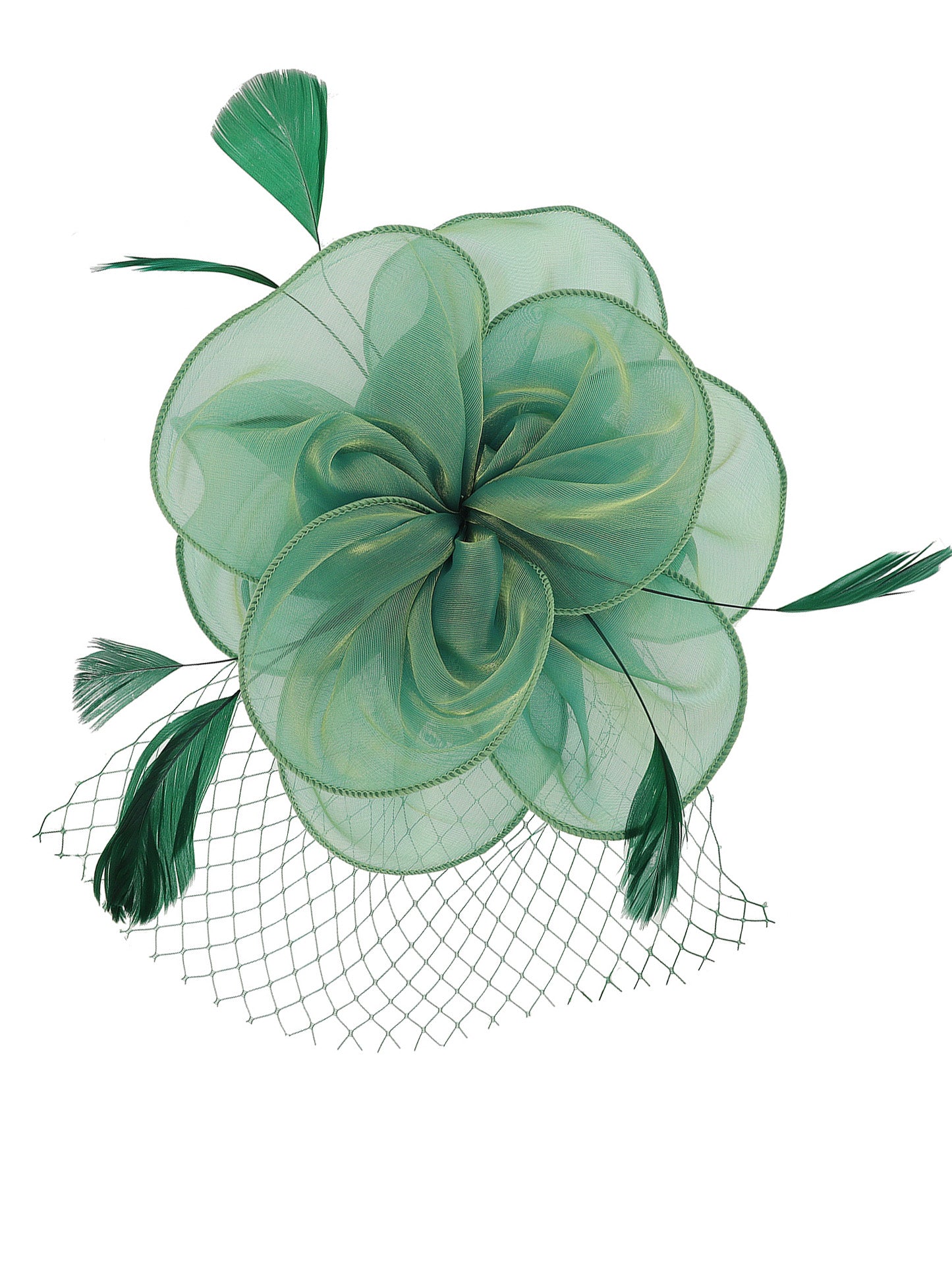Lily Floral Tilt Mesh Feather Fascinator