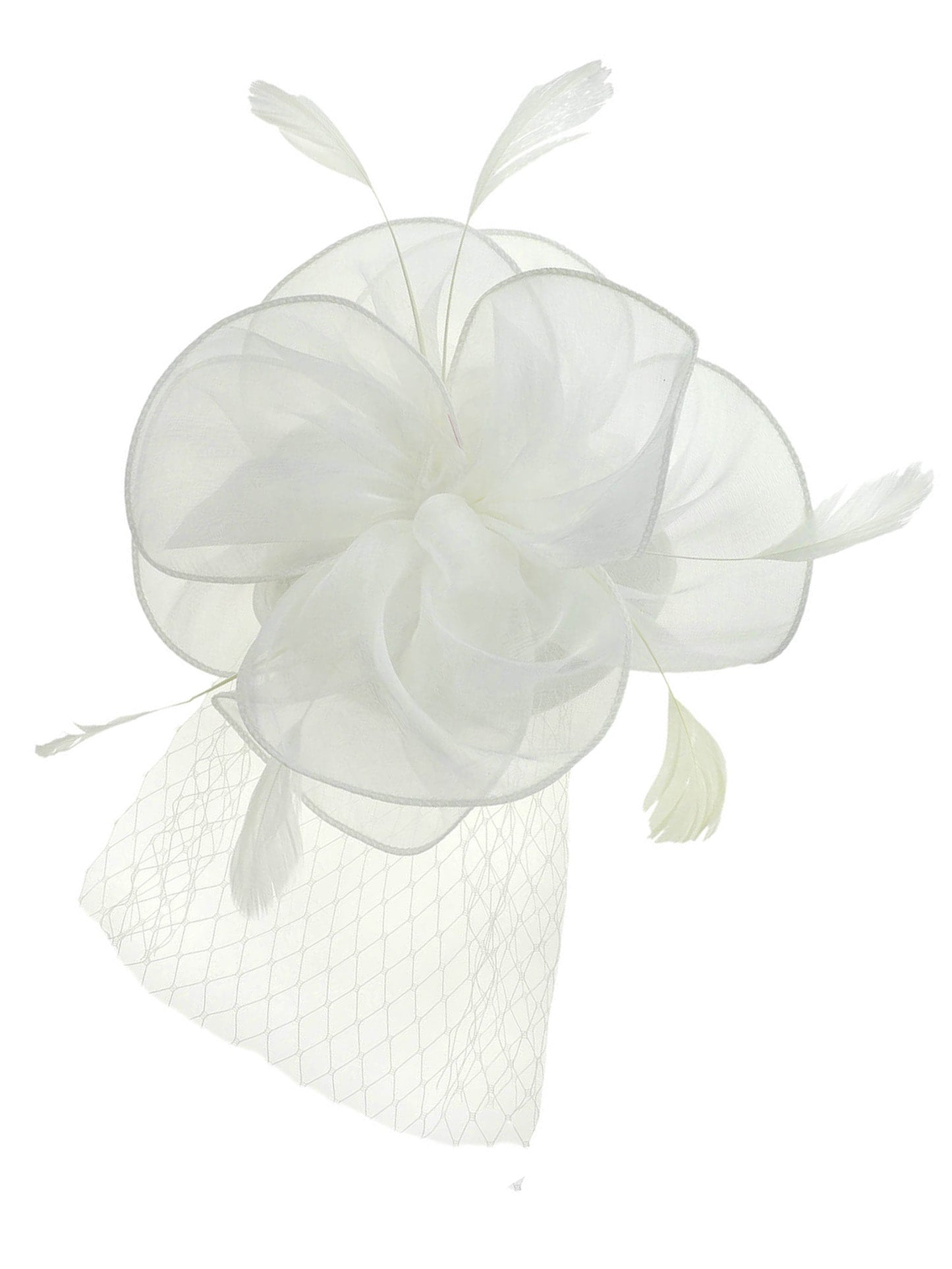 Lily Floral Tilt Mesh Feather Fascinator