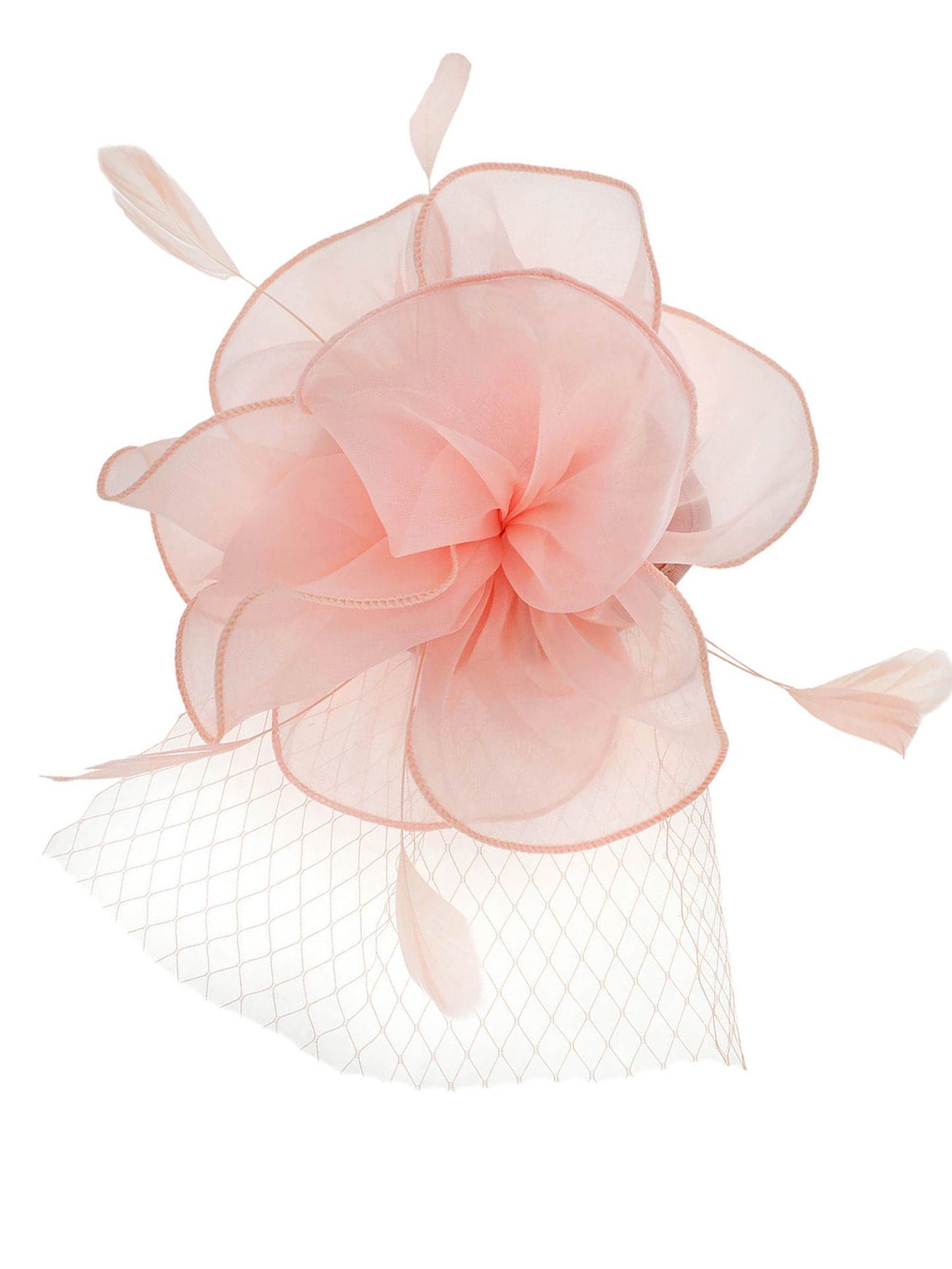 Lily Floral Tilt Mesh Feather Fascinator
