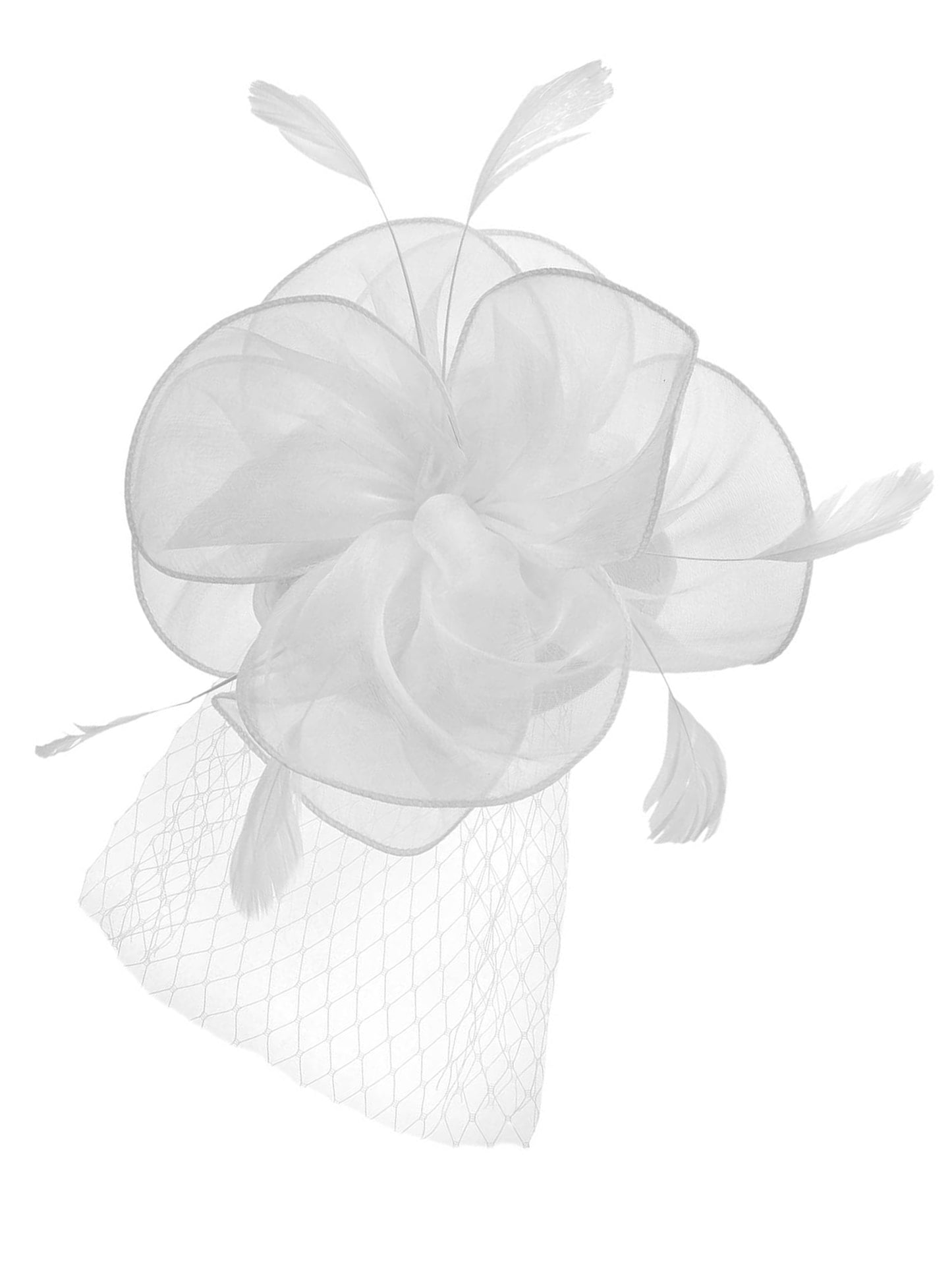 Lily Floral Tilt Mesh Feather Fascinator