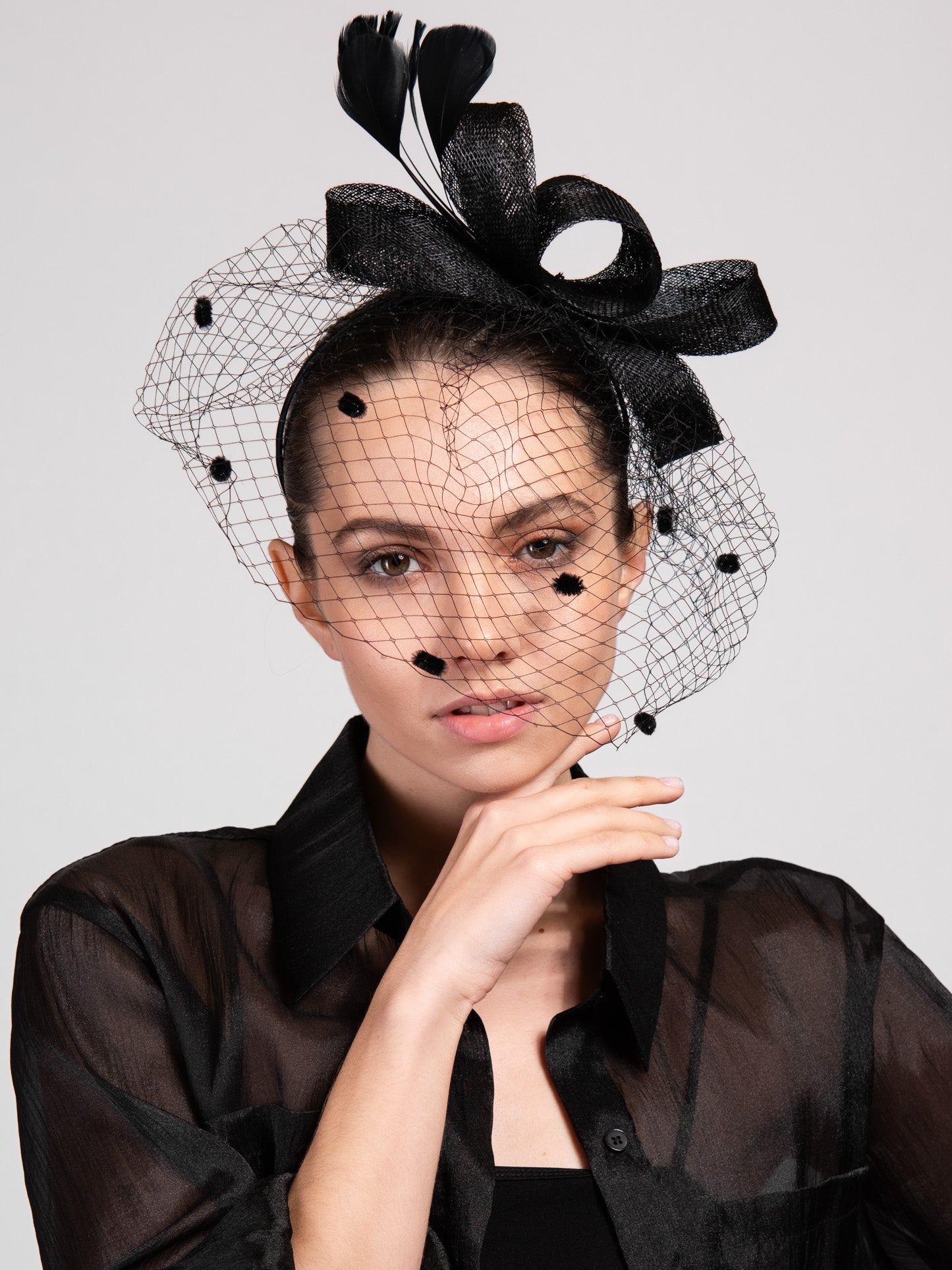 Isabella Veil Fashion Feather Fascinator