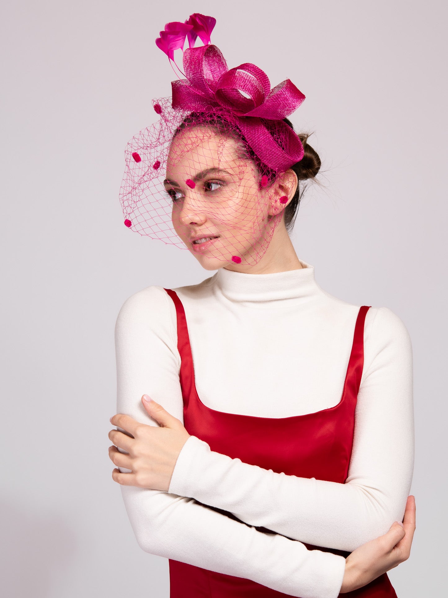 Isabella Veil Fashion Feather Fascinator