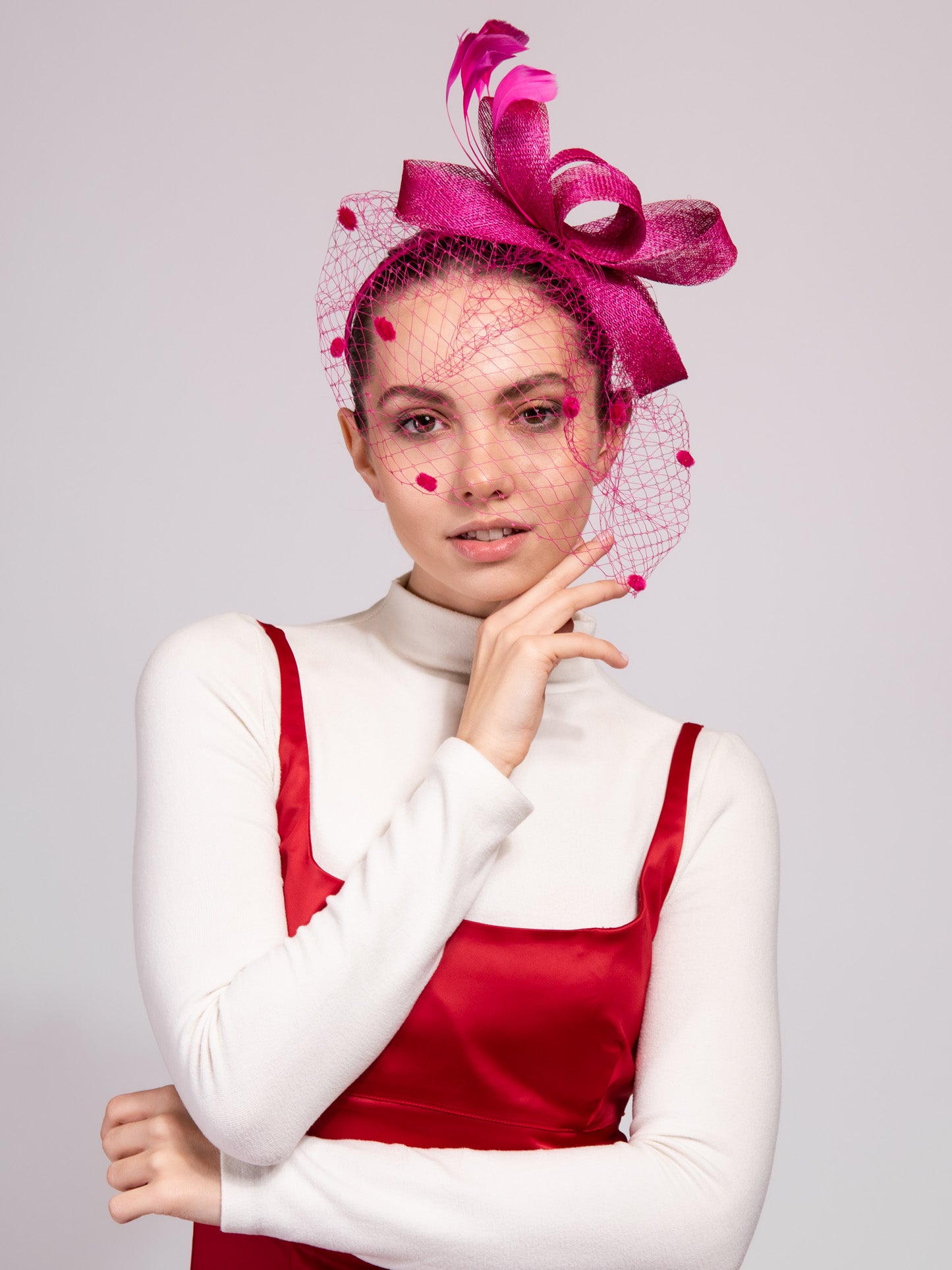 Isabella Veil Fashion Feather Fascinator