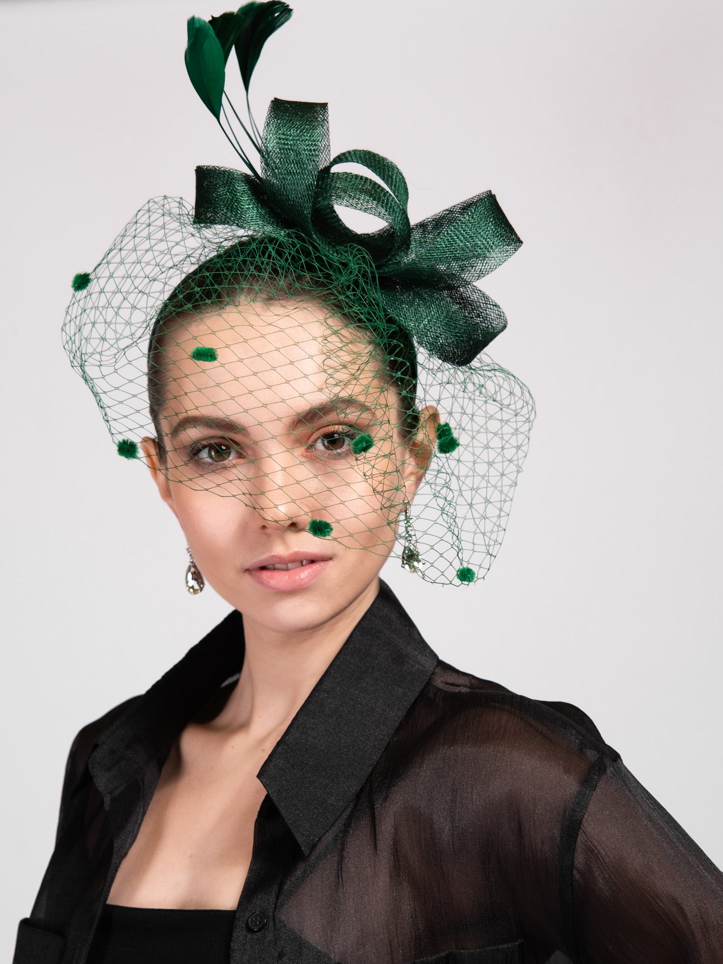 Isabella Veil Fashion Feather Fascinator