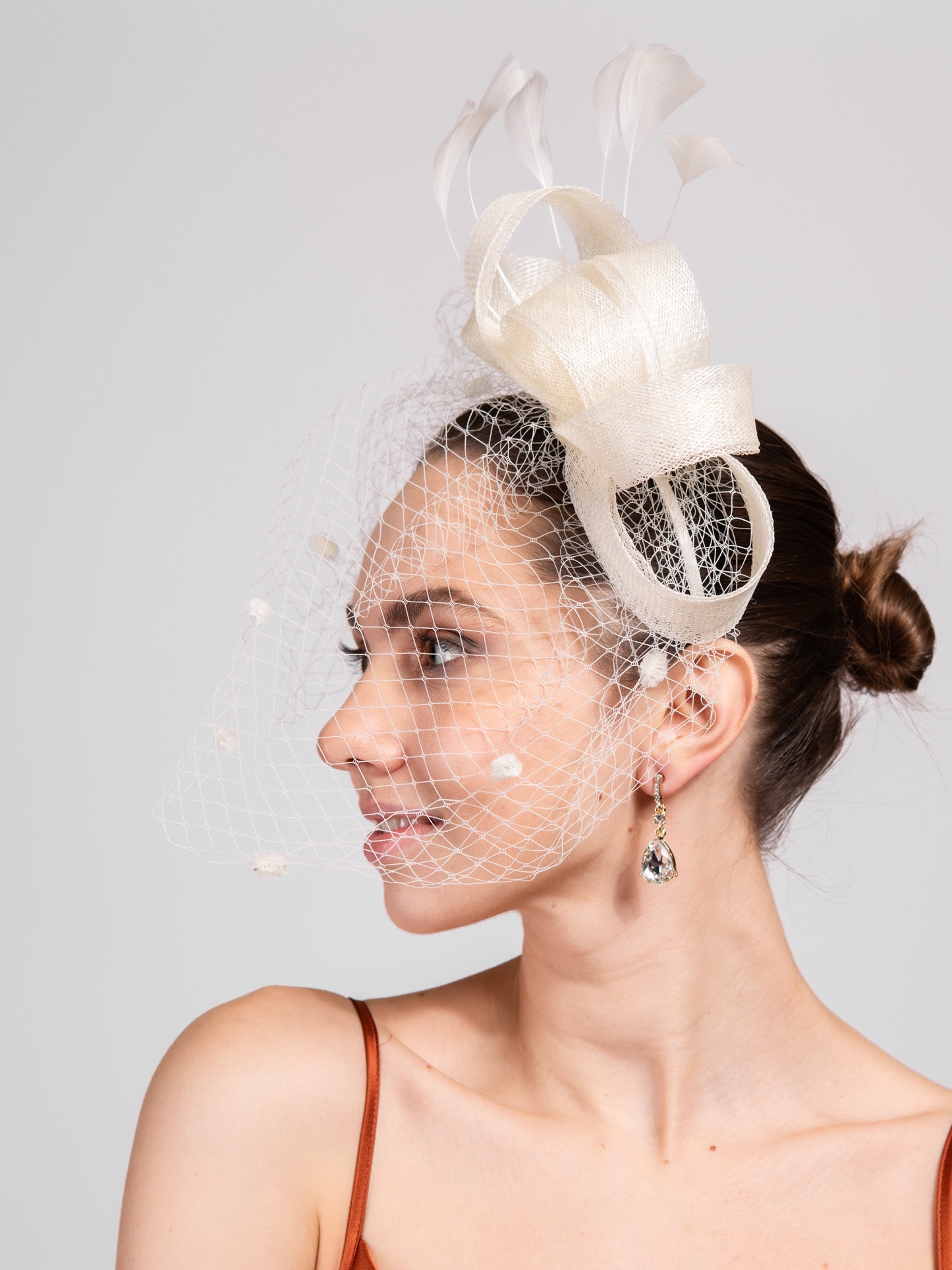 Isabella Veil Fashion Feather Fascinator