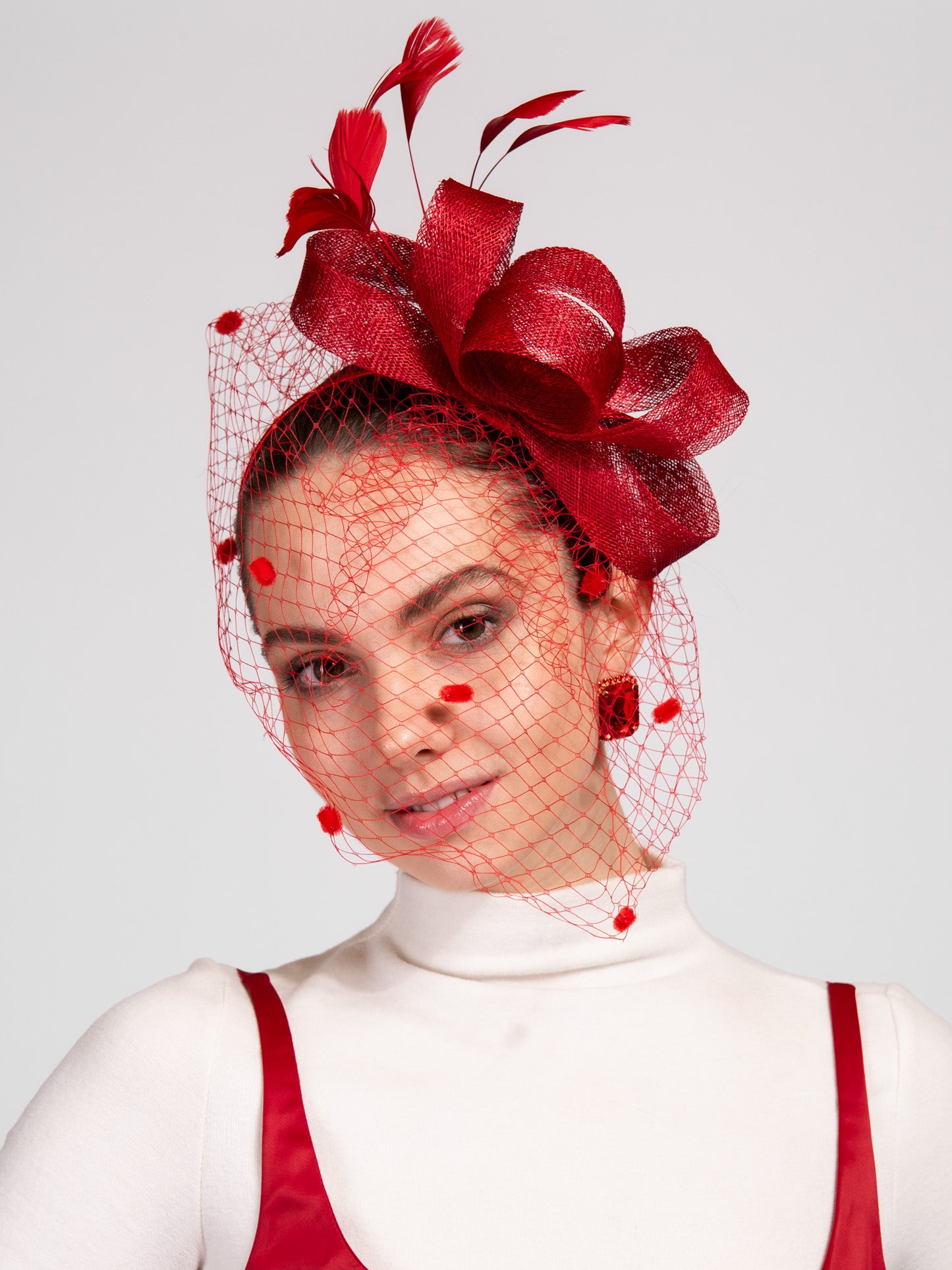 Isabella Veil Fashion Feather Fascinator
