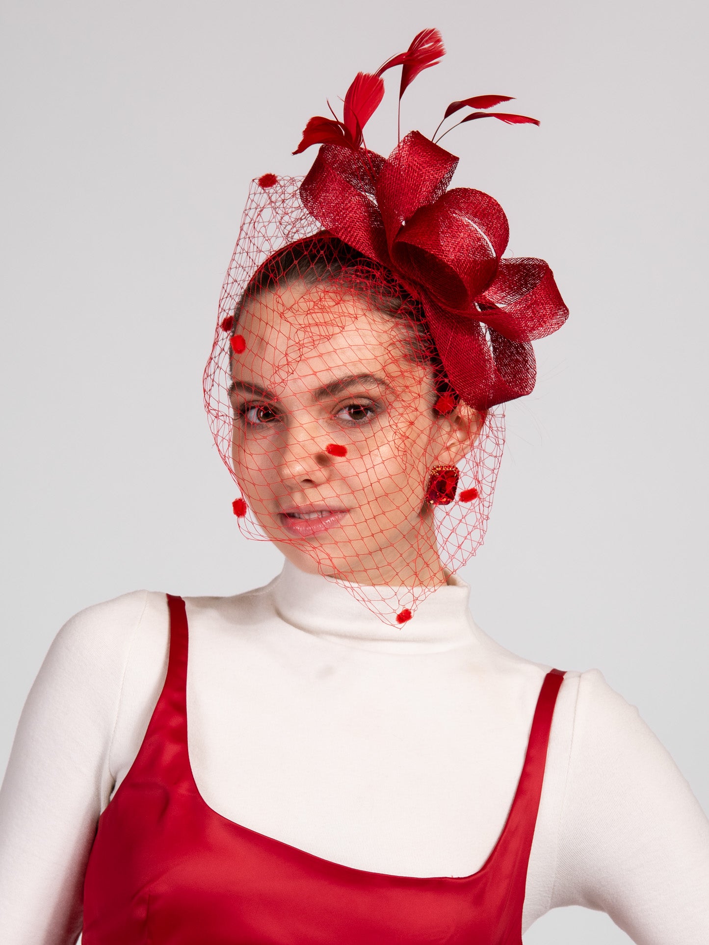 Isabella Veil Fashion Feather Fascinator