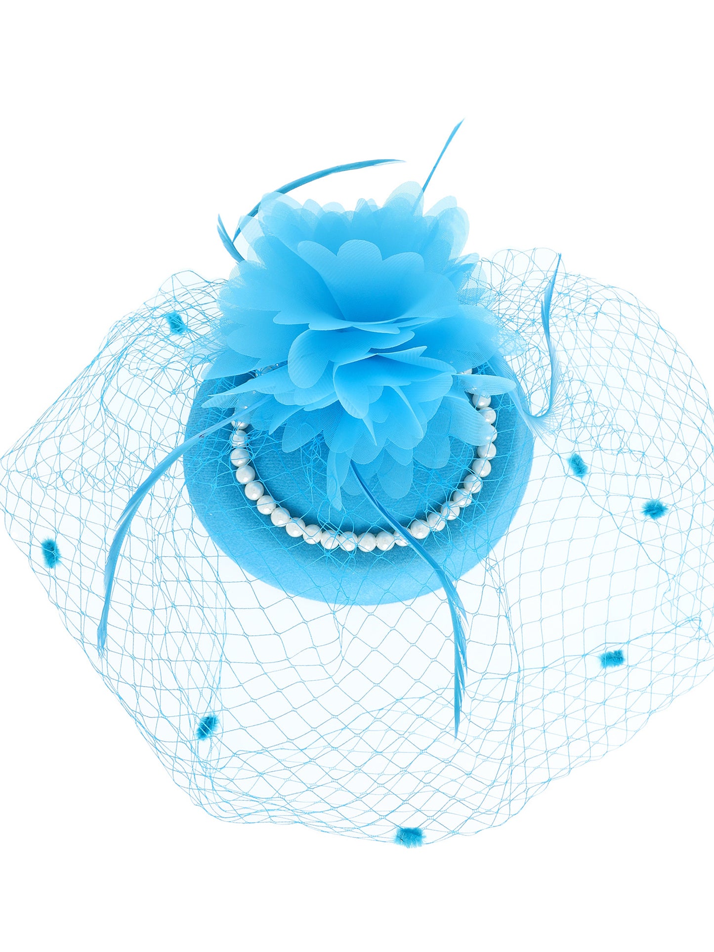 Kristy Floral Feathered Jeweled Fascinator