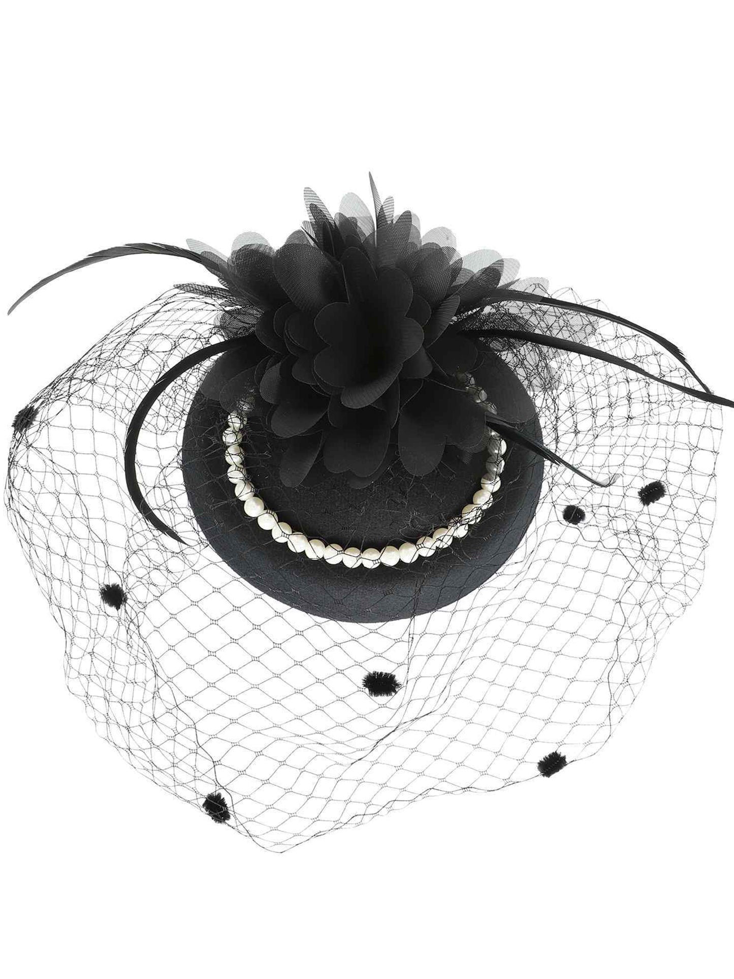 Kristy Floral Feathered Jeweled Fascinator