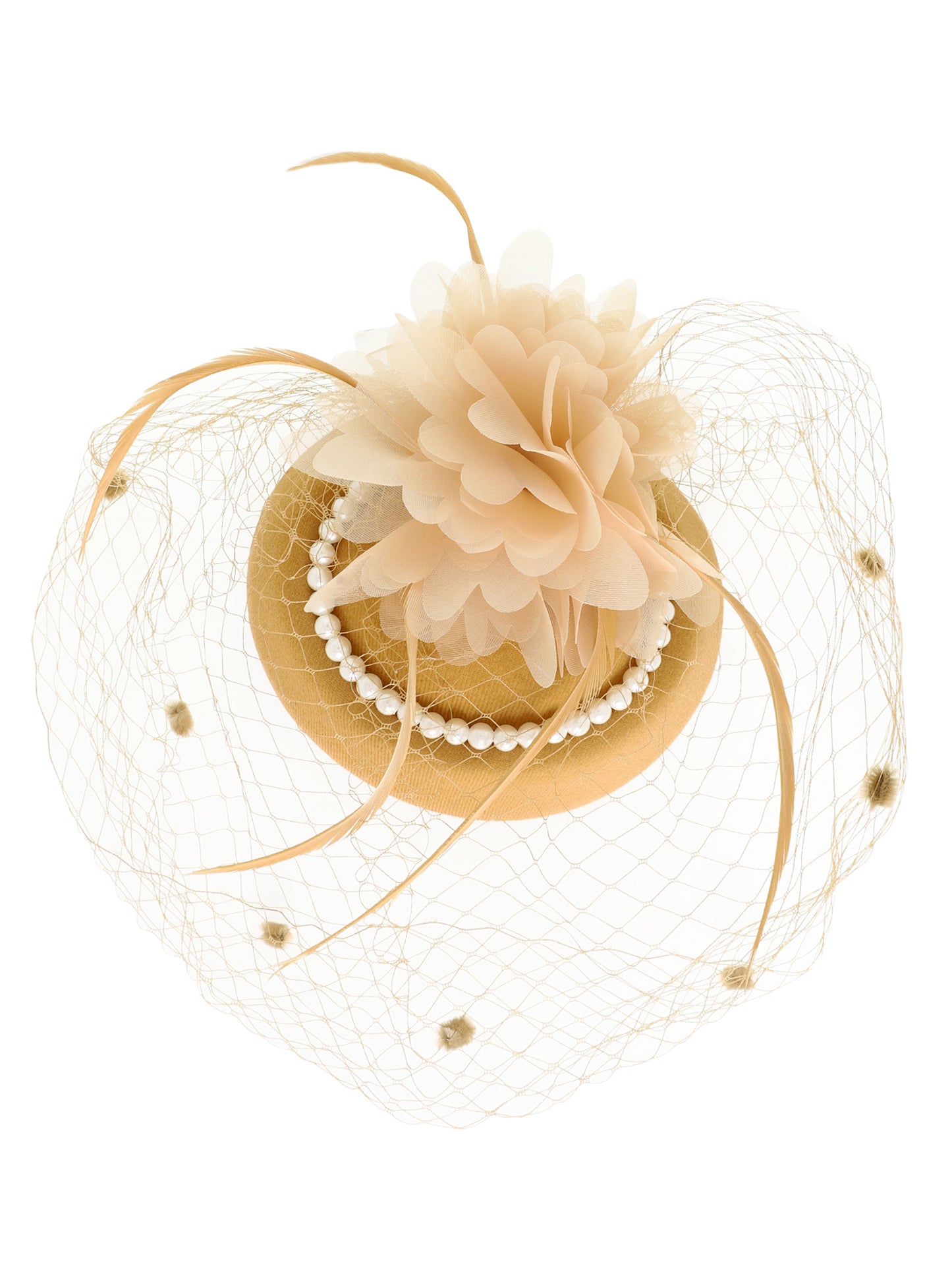 Kristy Floral Feathered Jeweled Fascinator
