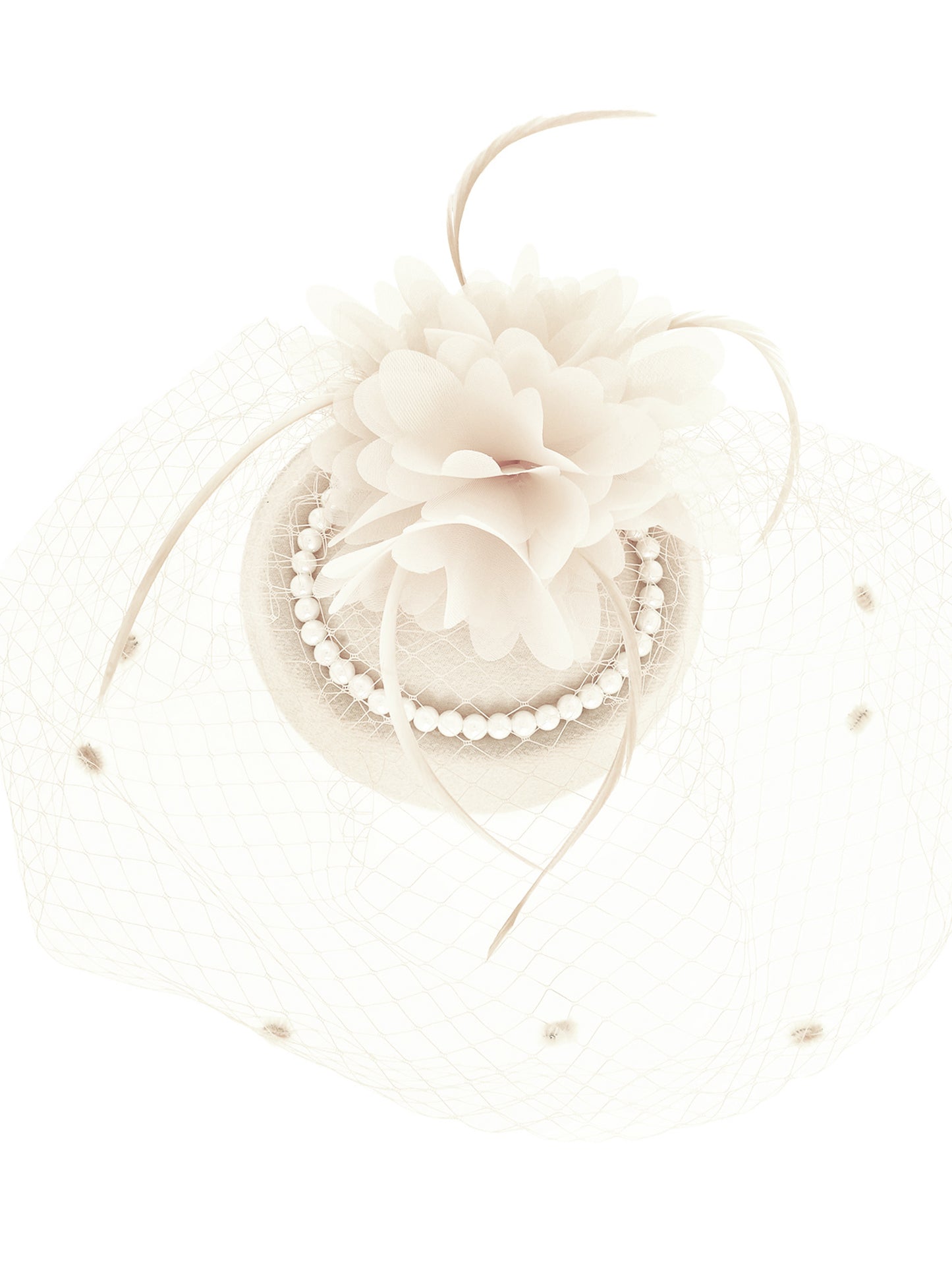 Kristy Floral Feathered Jeweled Fascinator