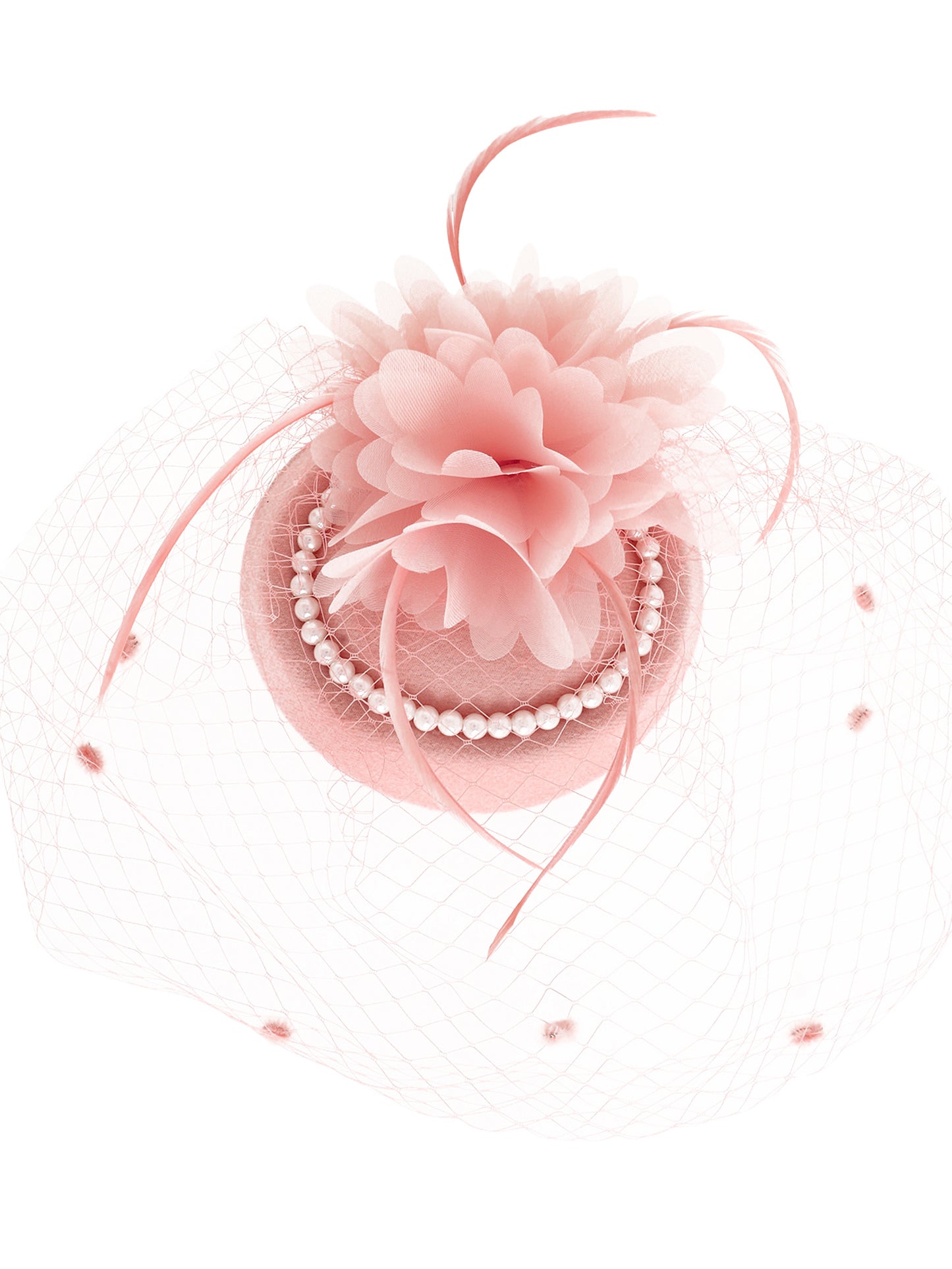 Kristy Floral Feathered Jeweled Fascinator