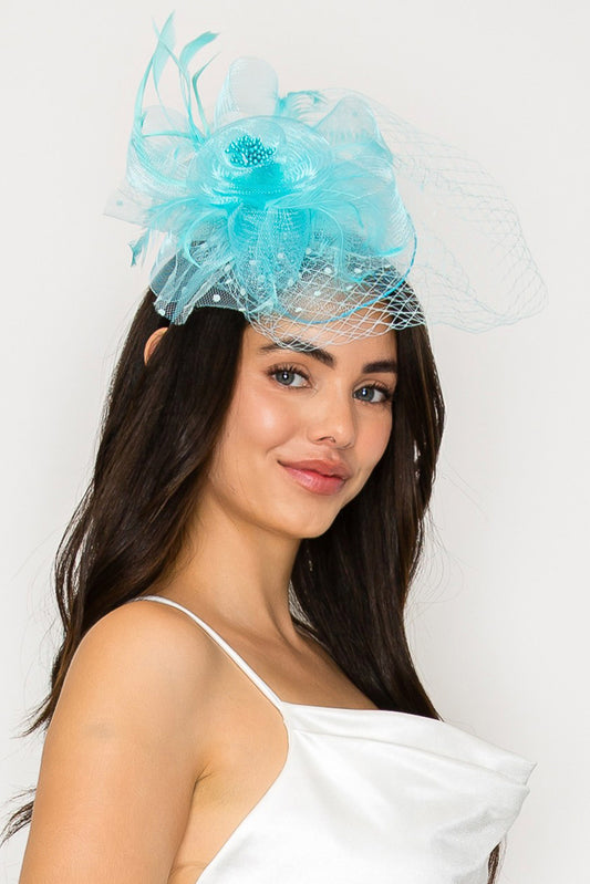 Vivian Fashion Fascinator with Feather Hair Clip