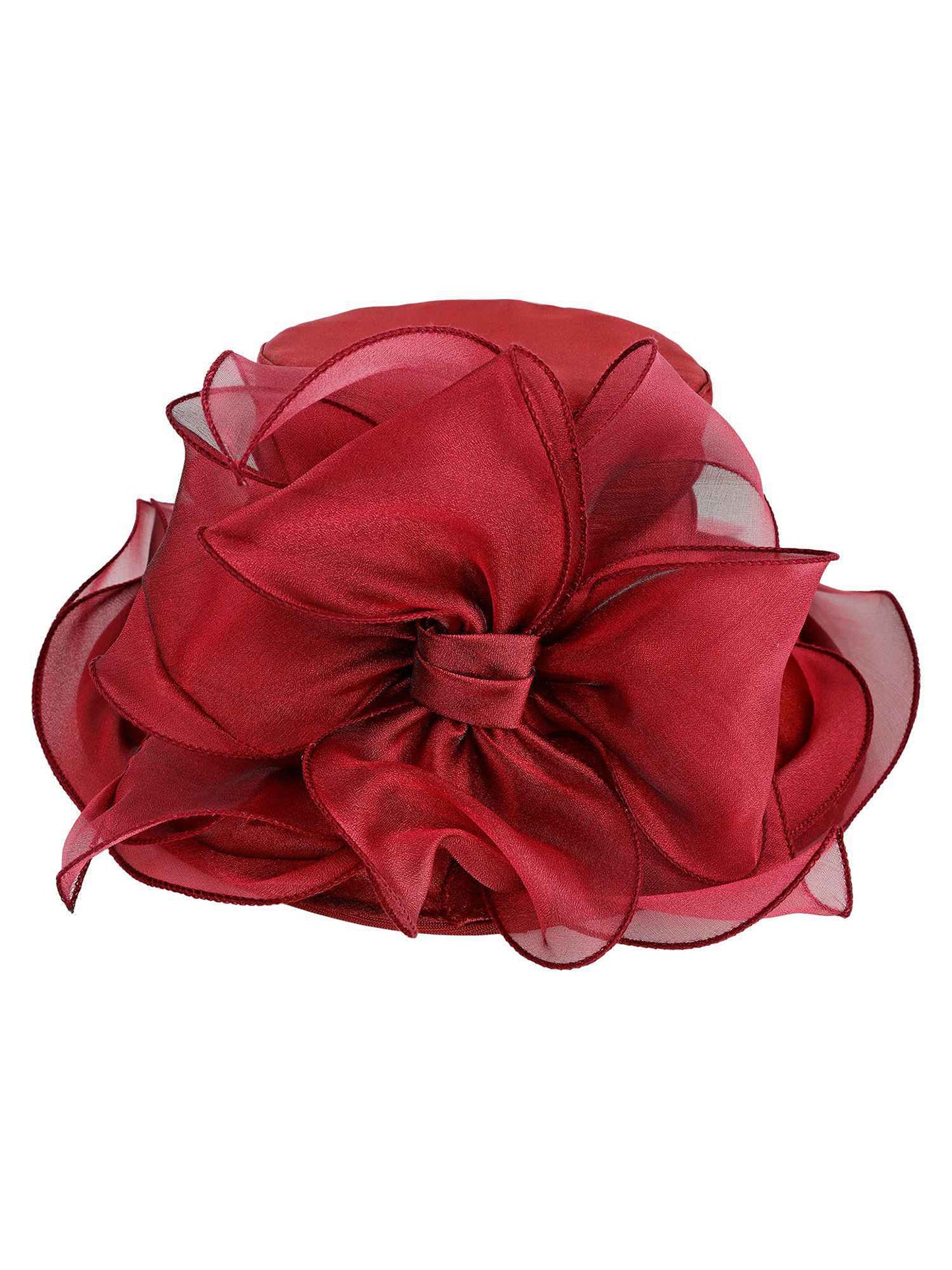 Magnolia Big Floppy Organza Bow Medium Brim Hat